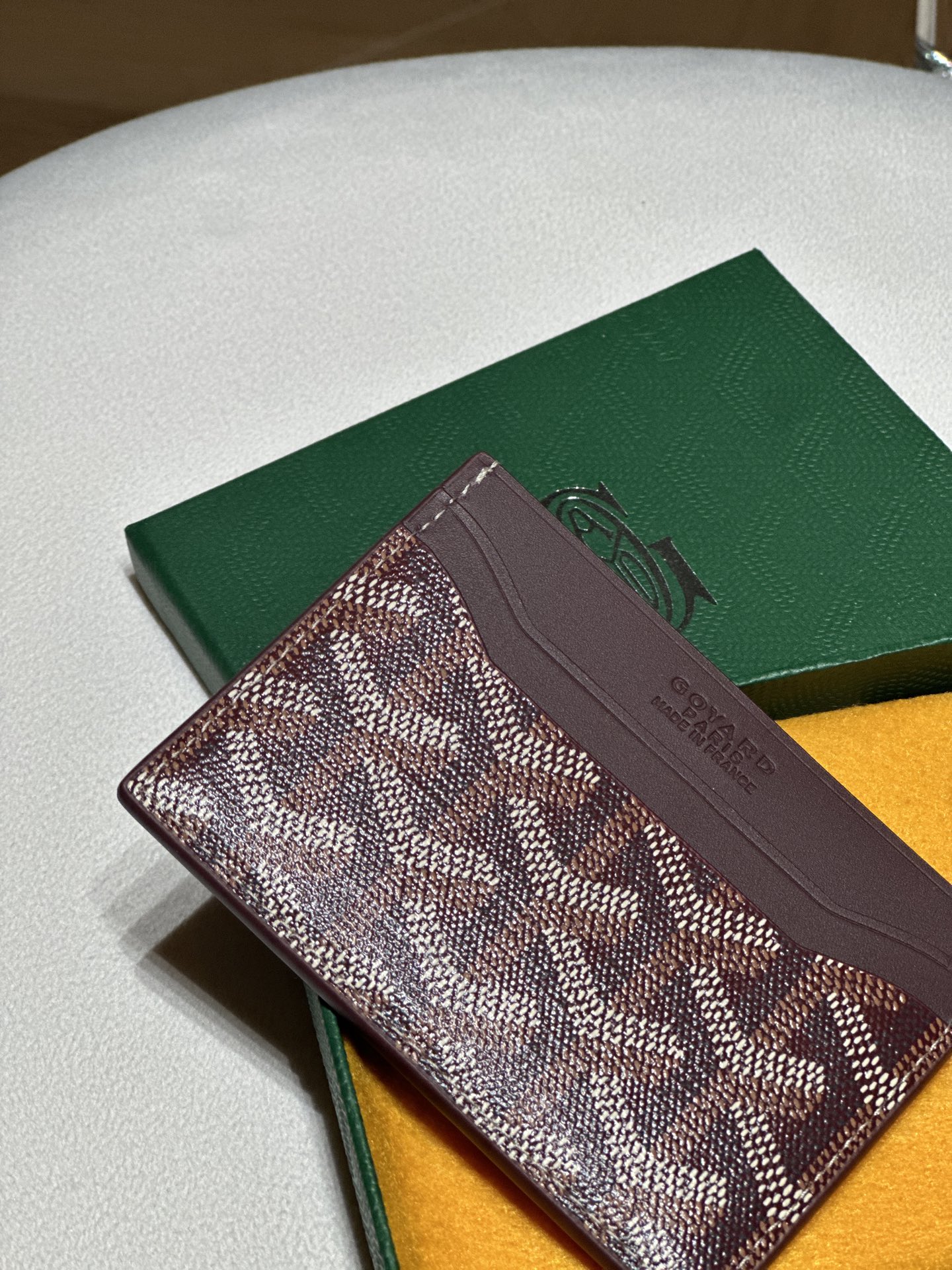 Goyard Card Bag Dark Coffee