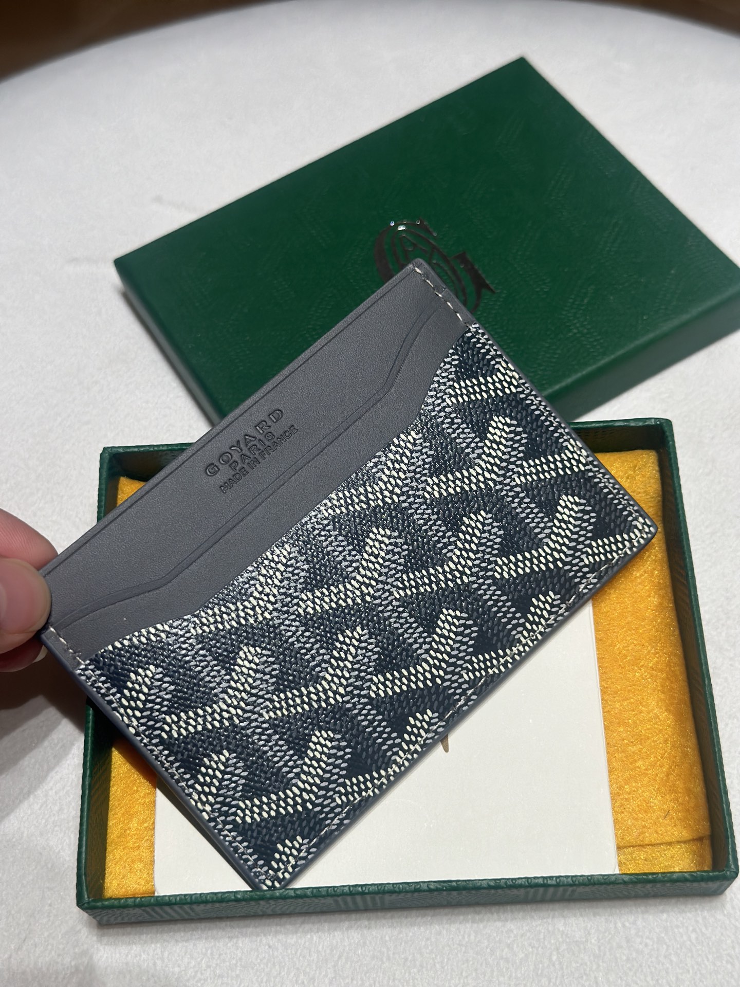 Goyard Card Bag Dark Gary