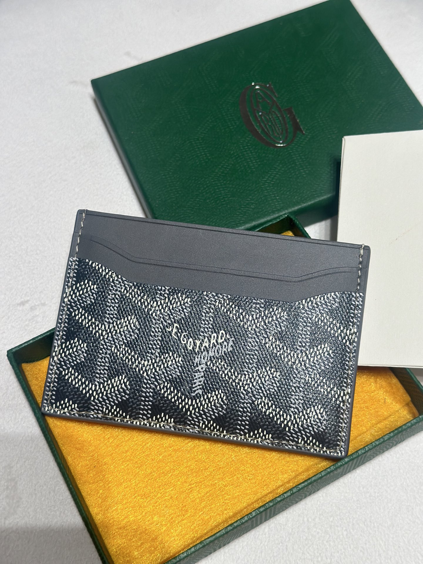 Goyard Card Bag Dark Gary