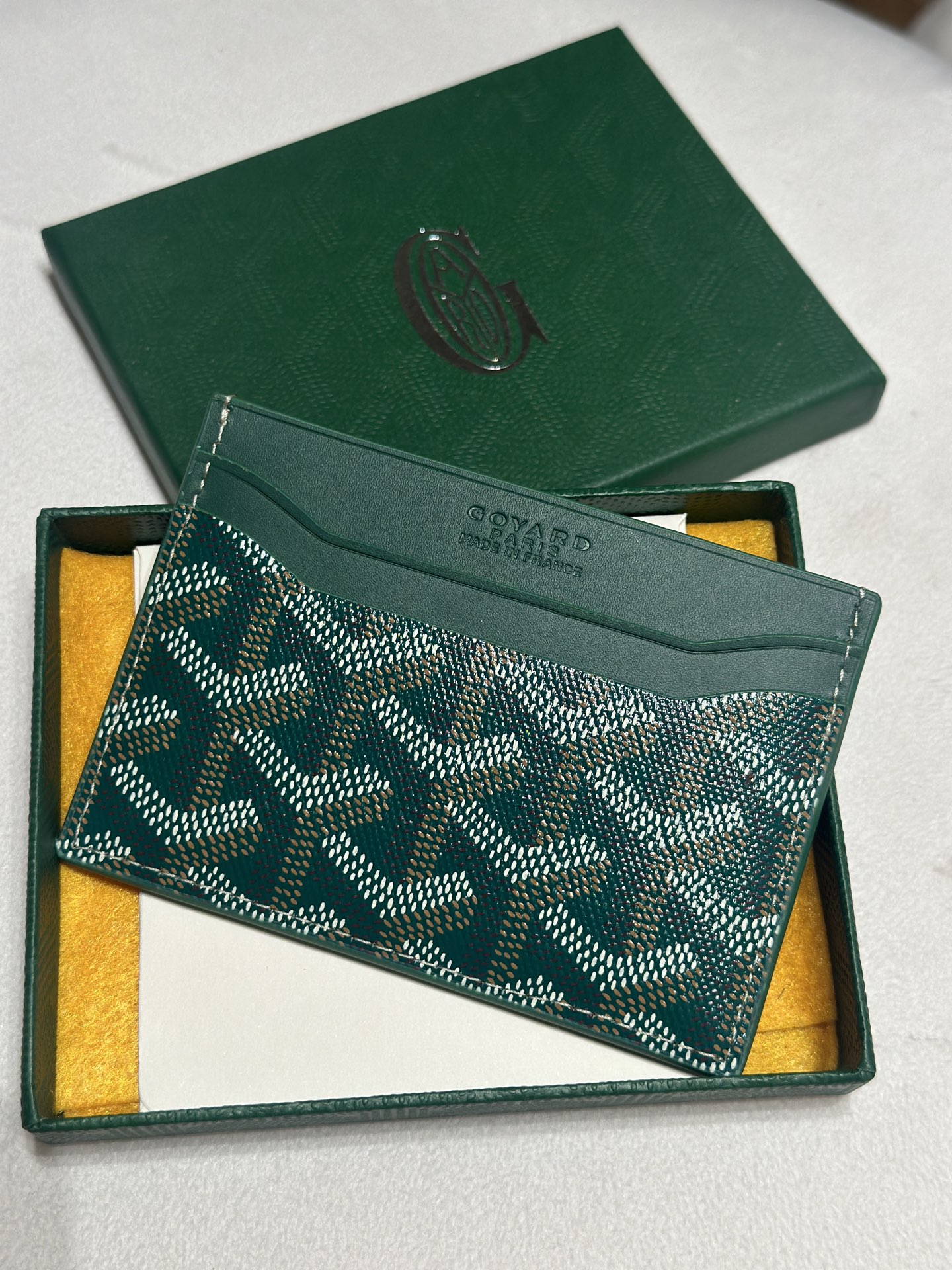 Goyard Card Bag Dark Green