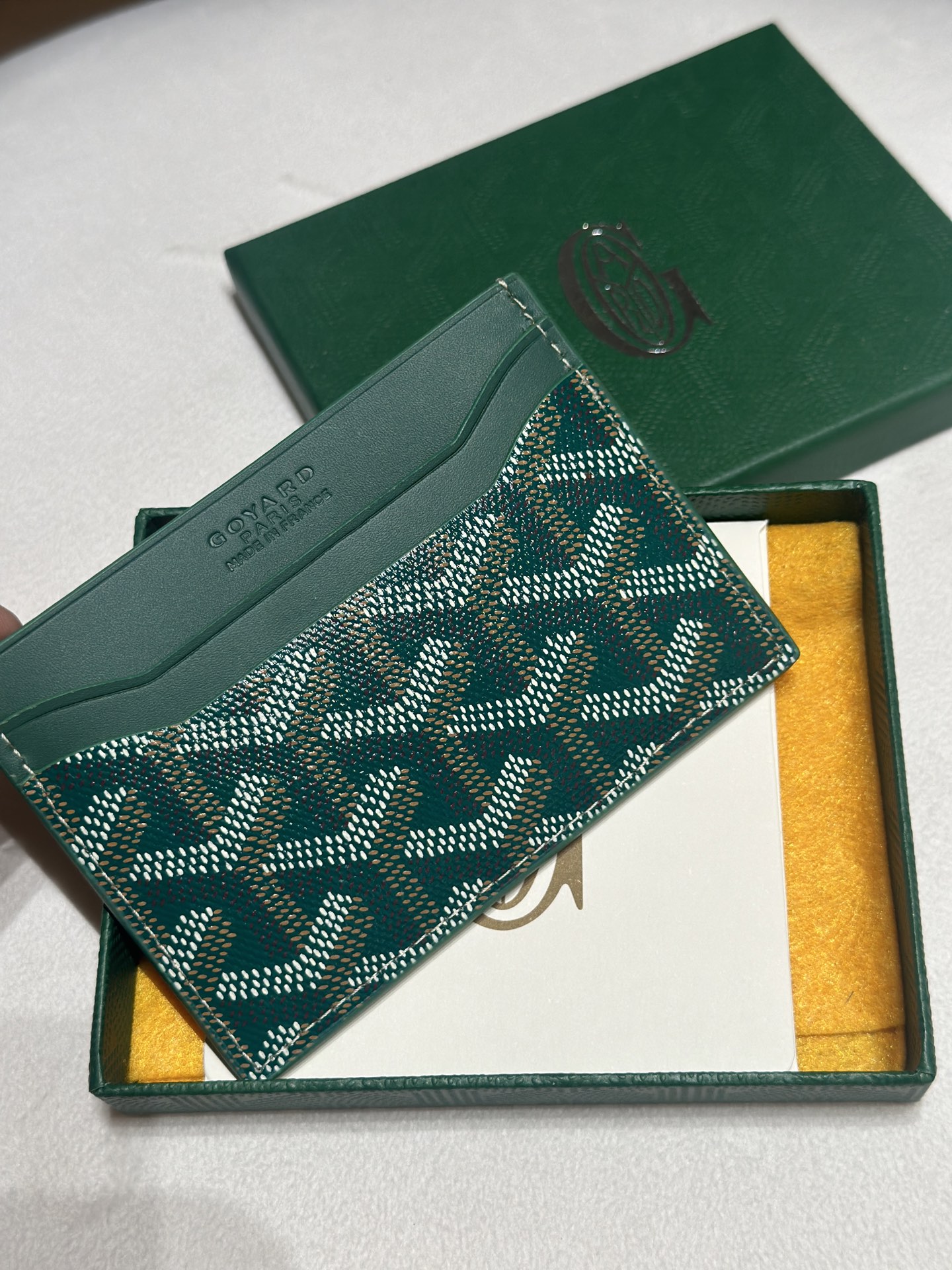 Goyard Card Bag Dark Green