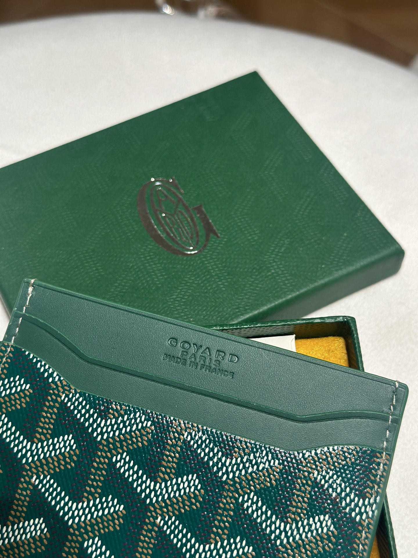 Goyard Card Bag Dark Green