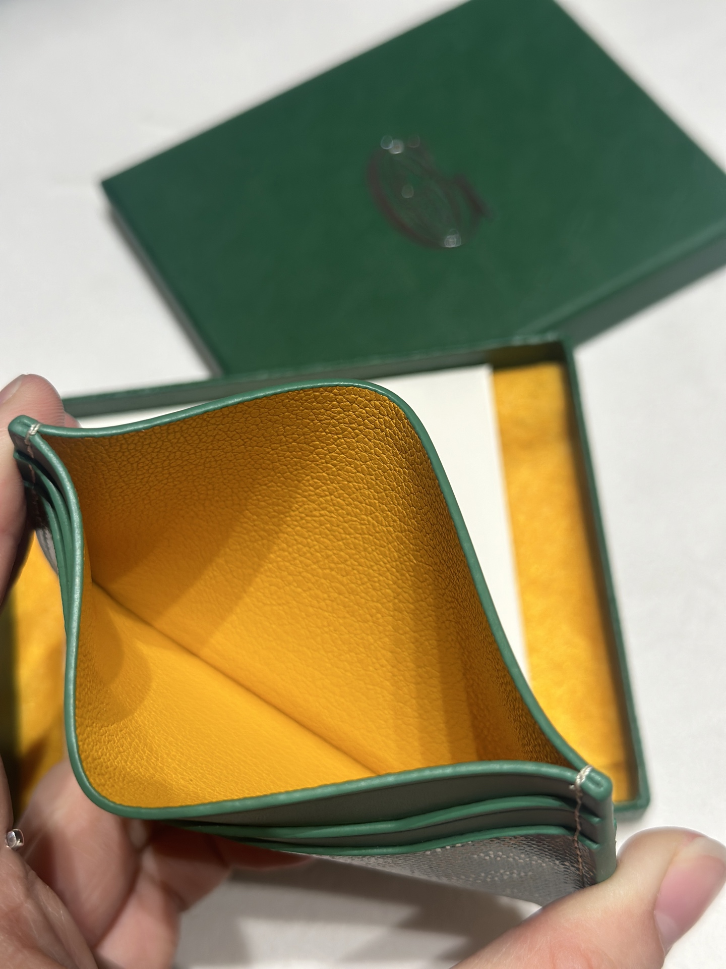 Goyard Card Bag Dark Green