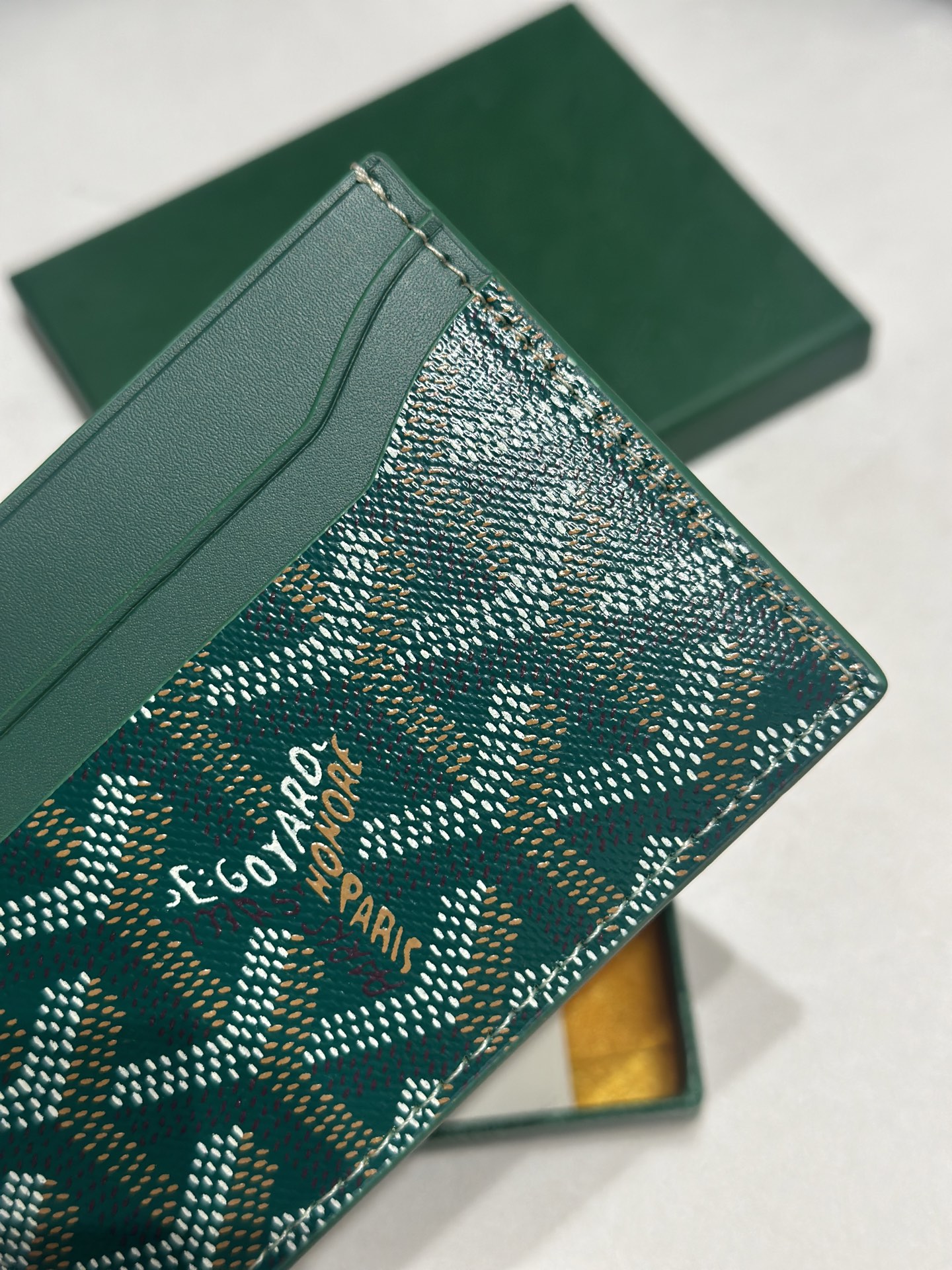 Goyard Card Bag Dark Green