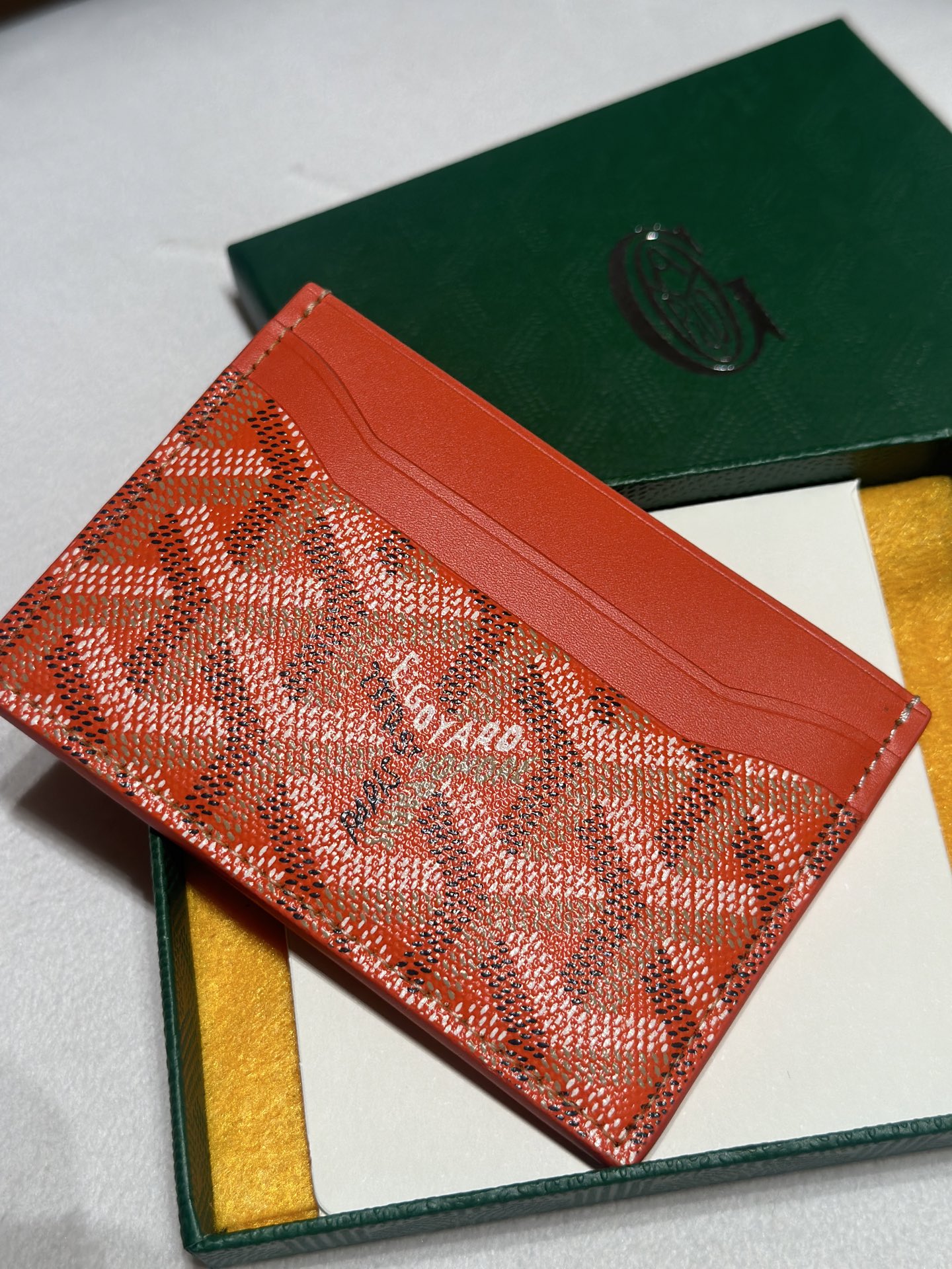 Goyard Card Bag Dark Orange