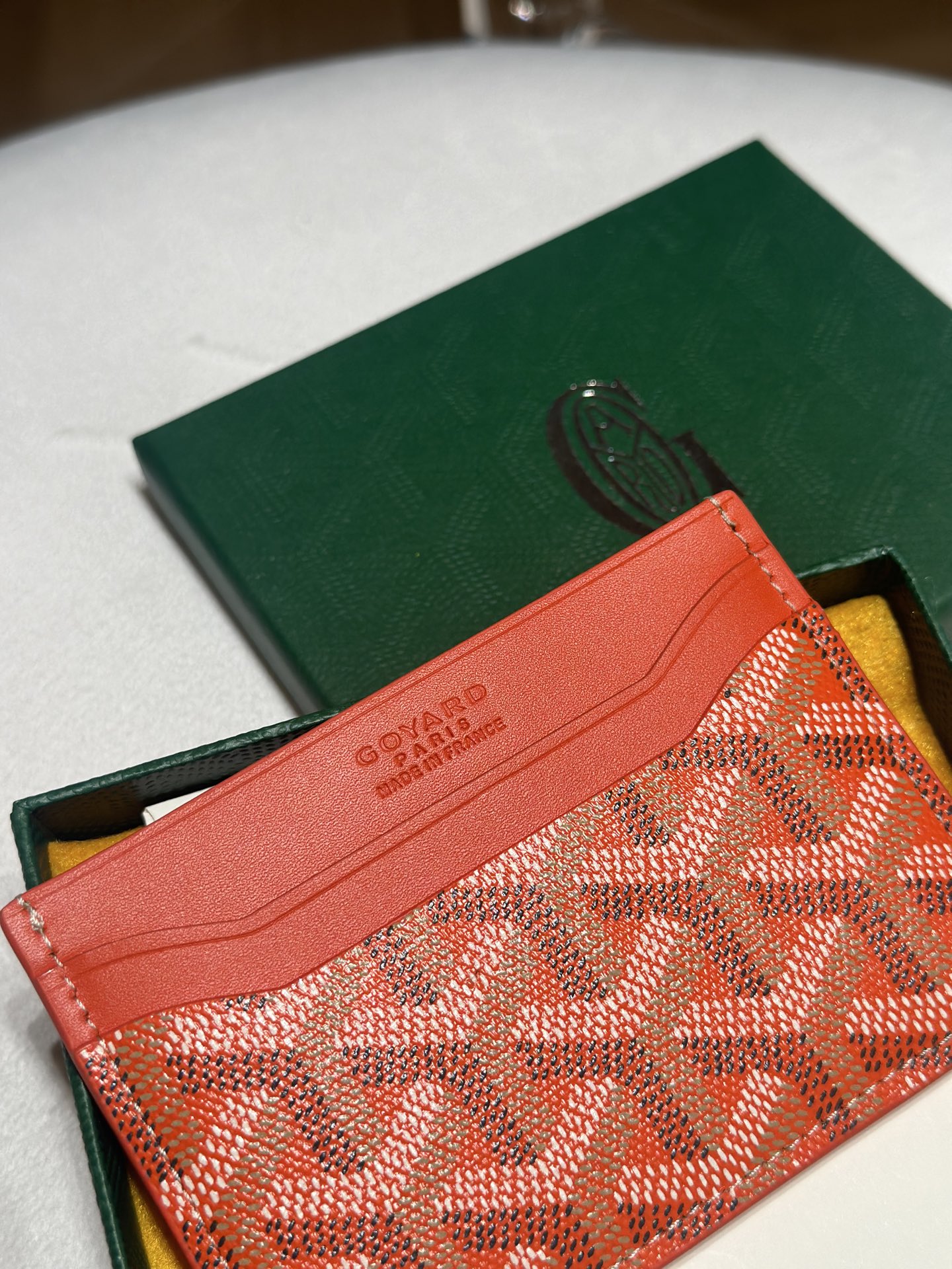 Goyard Card Bag Dark Orange