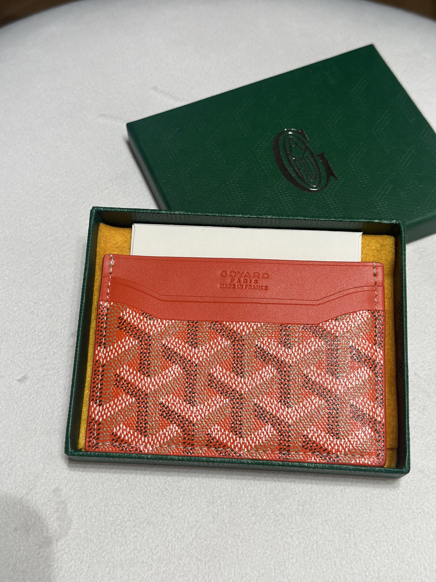 Goyard Card Bag Dark Orange