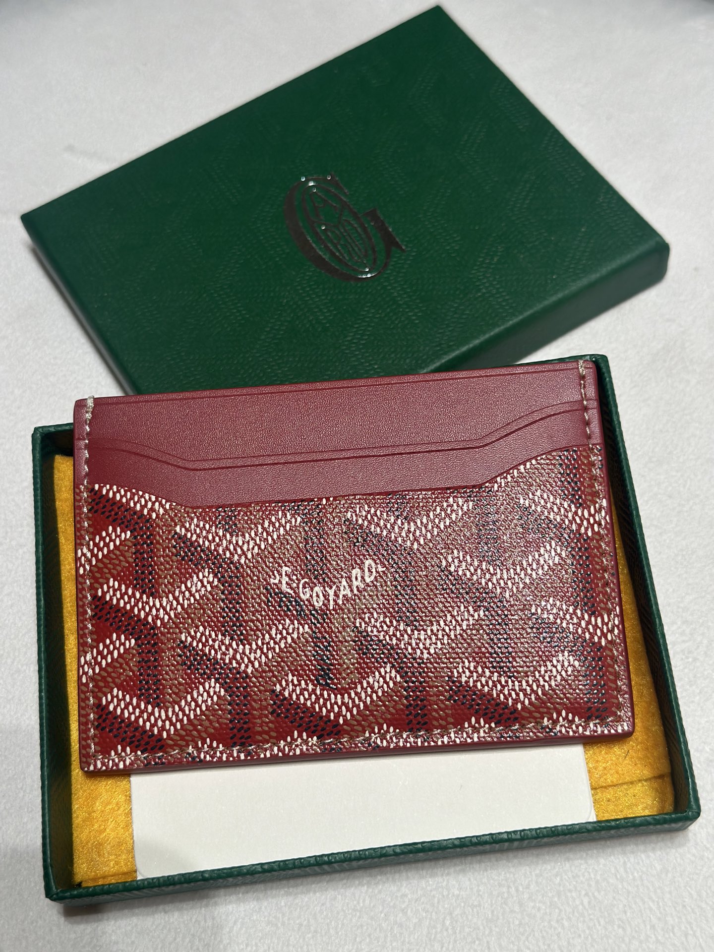 Goyard Card Bag Dark Red