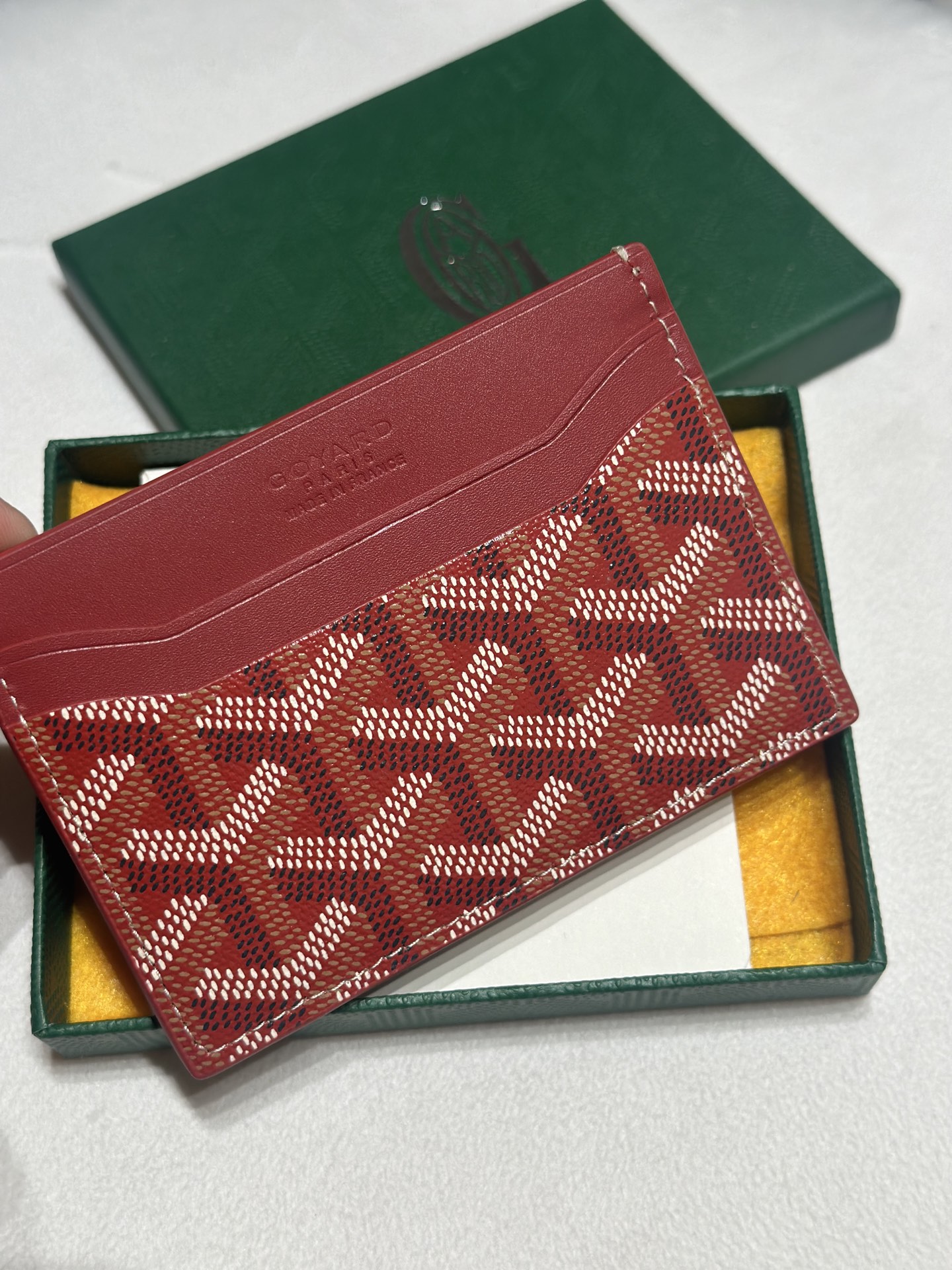 Goyard Card Bag Dark Red