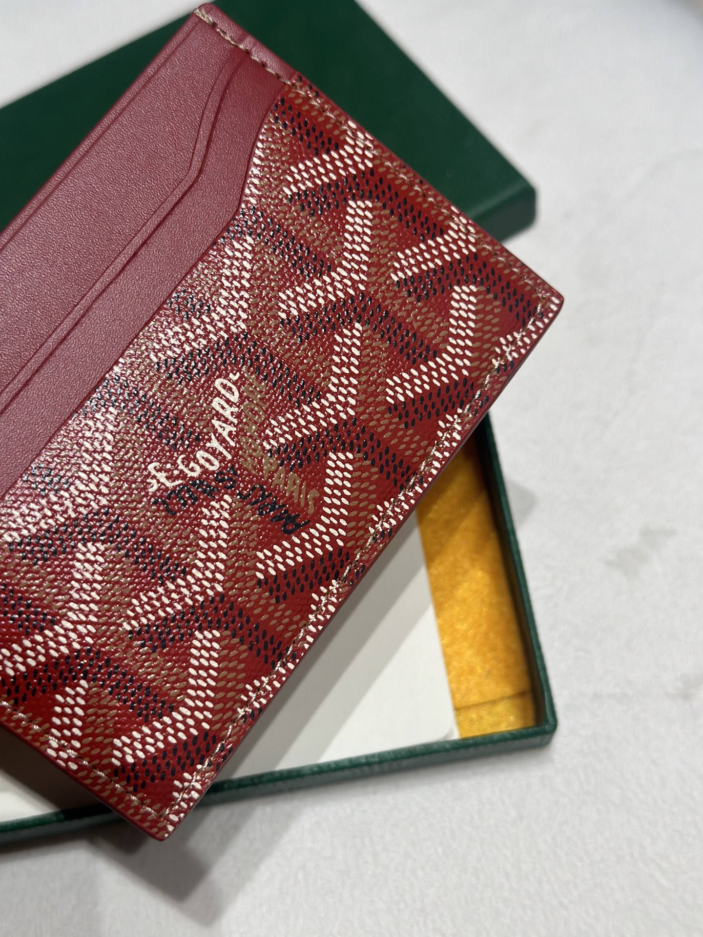 Goyard Card Bag Dark Red