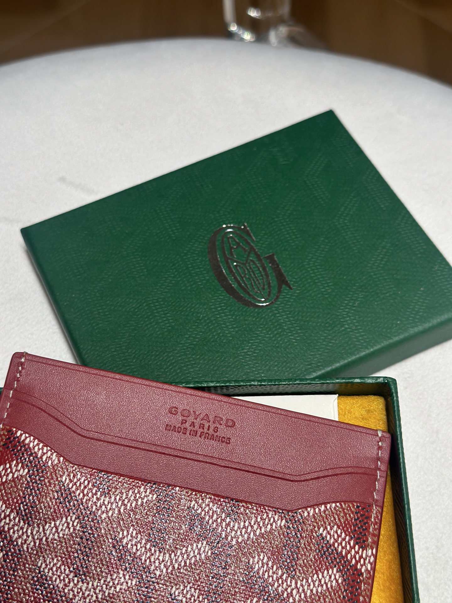 Goyard Card Bag Dark Red