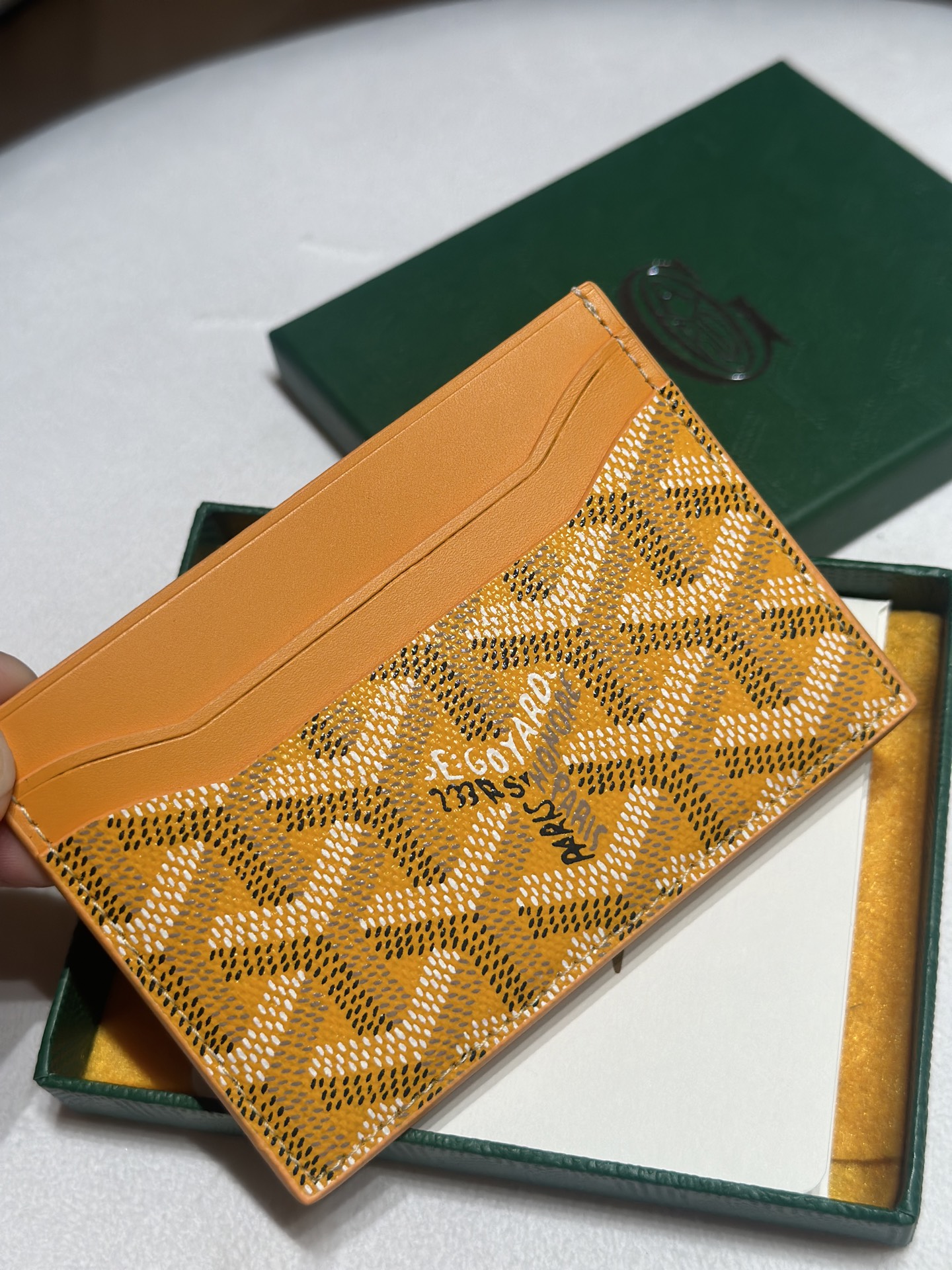 Goyard Card Bag Dark Yellow