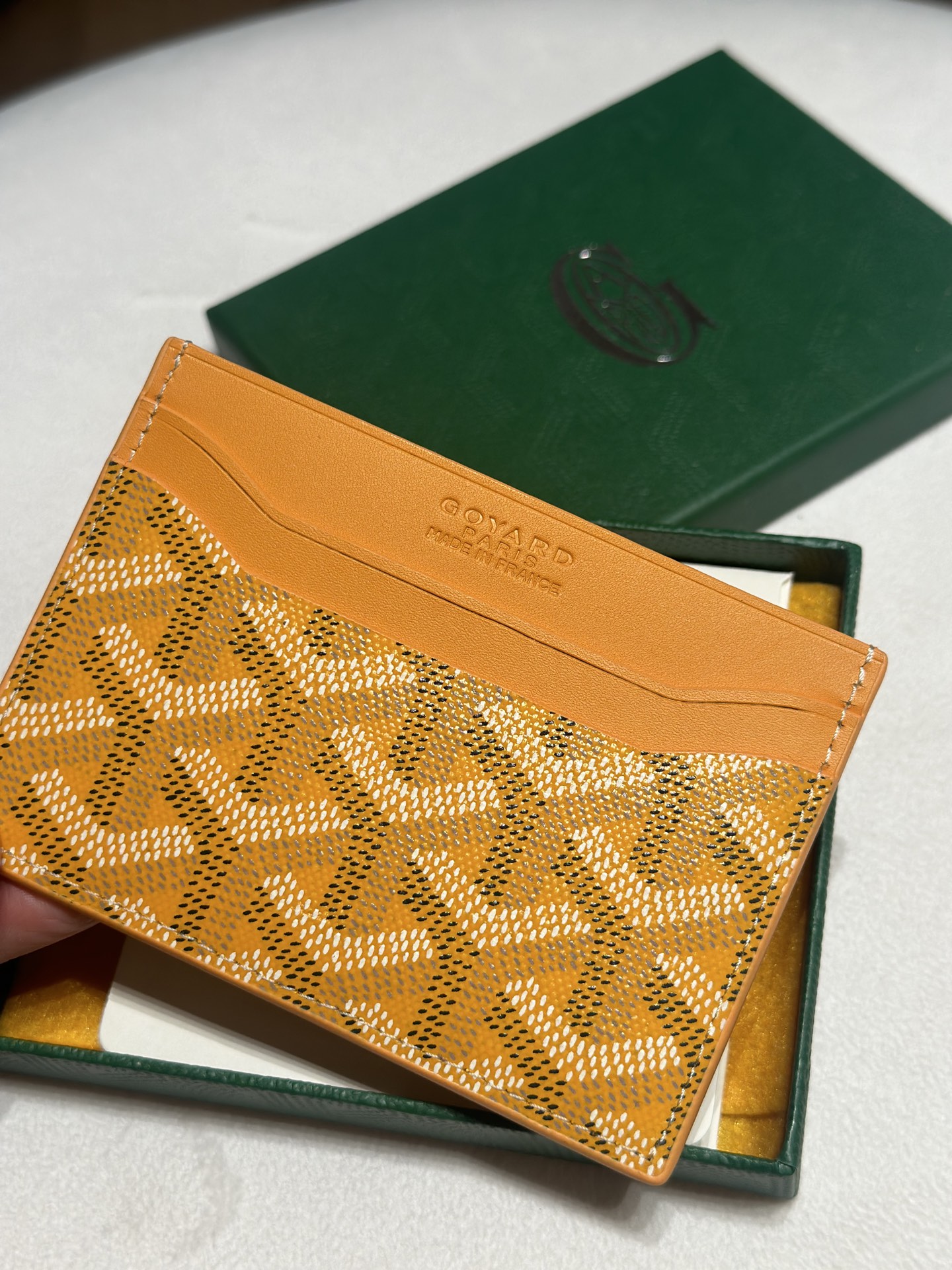 Goyard Card Bag Dark Yellow