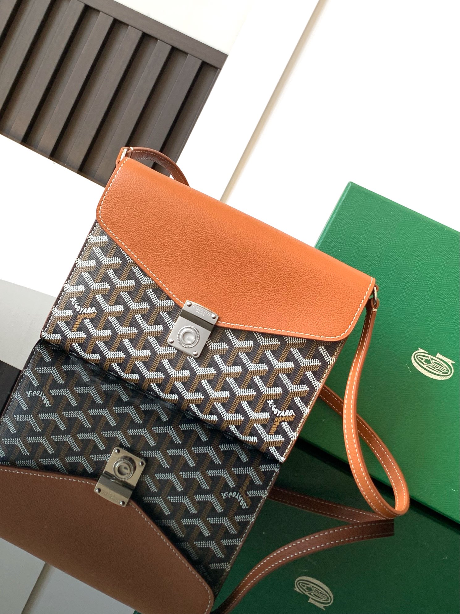 Goyard Chypre Wallet-Pouch Black and Tan