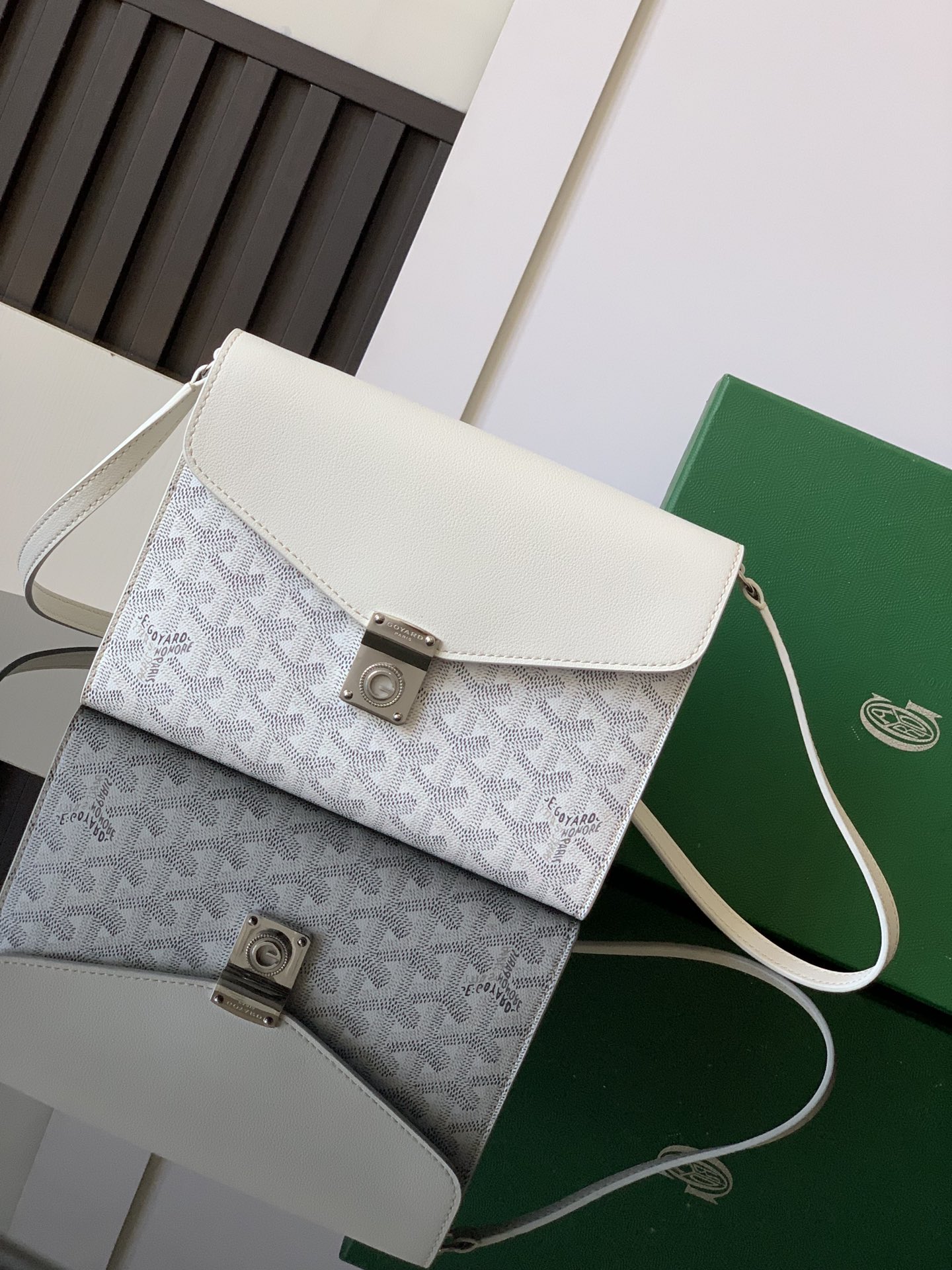 Goyard Chypre Wallet-Pouch White