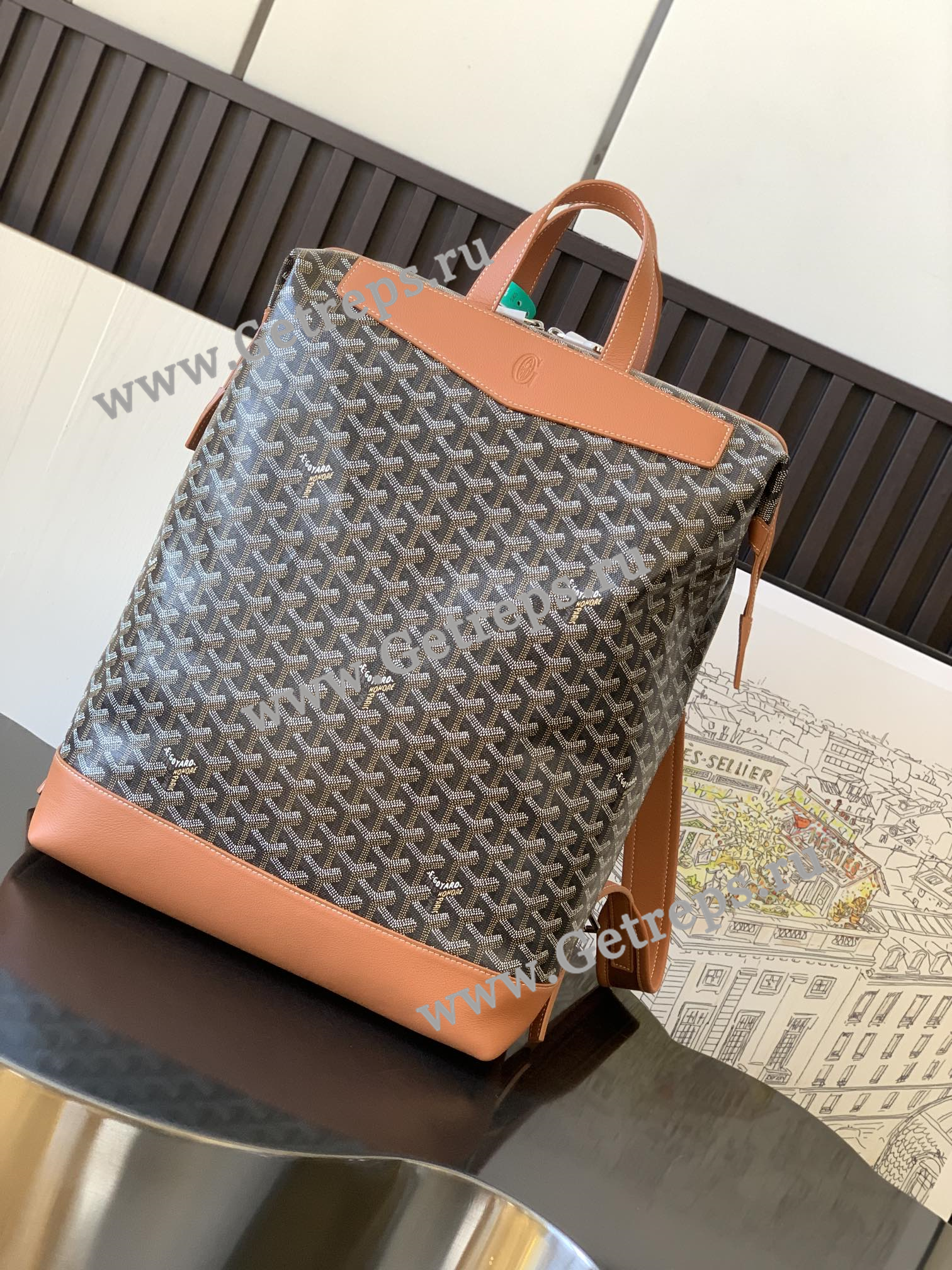 Goyard Cisalpin Backpack Brown and Grey