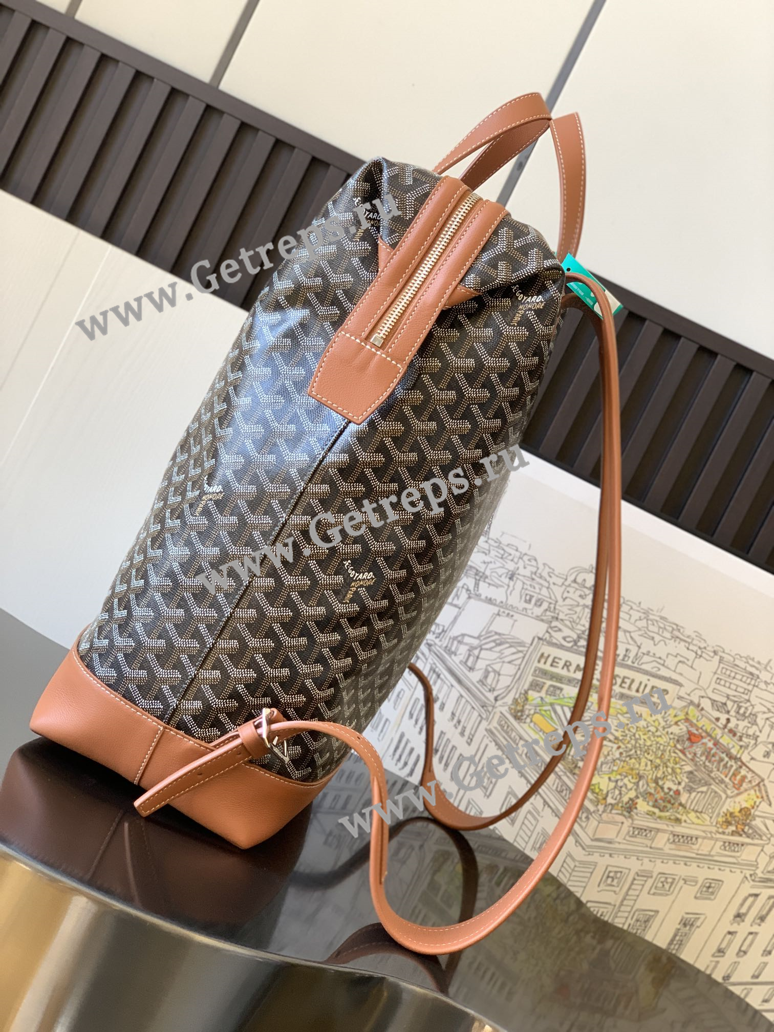 Goyard Cisalpin Backpack Brown and Grey