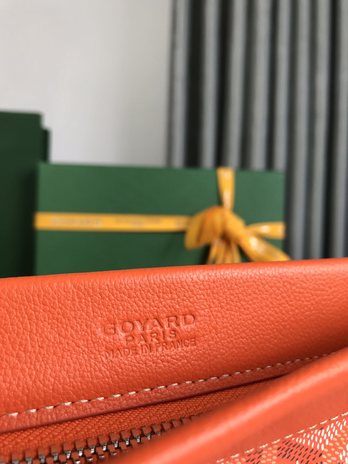 Goyard Conti Pouch Goyardine Canvas and Chevroches Calfskin Orange