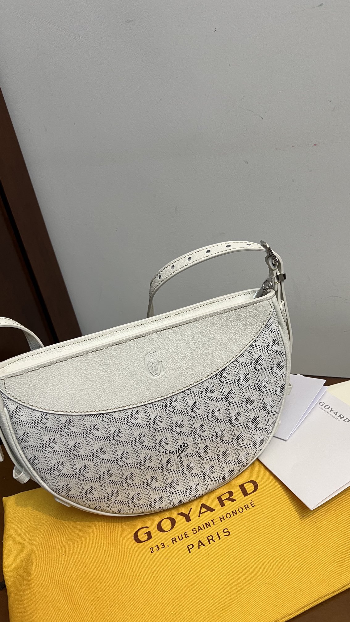 Goyard Hirondelle Bag Dark White