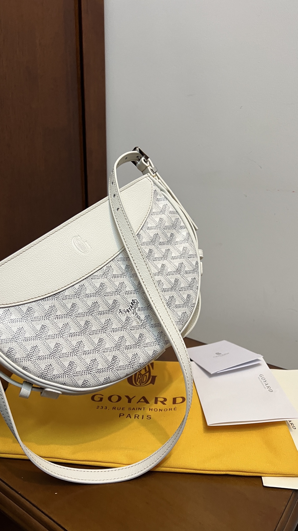 Goyard Hirondelle Bag Dark White