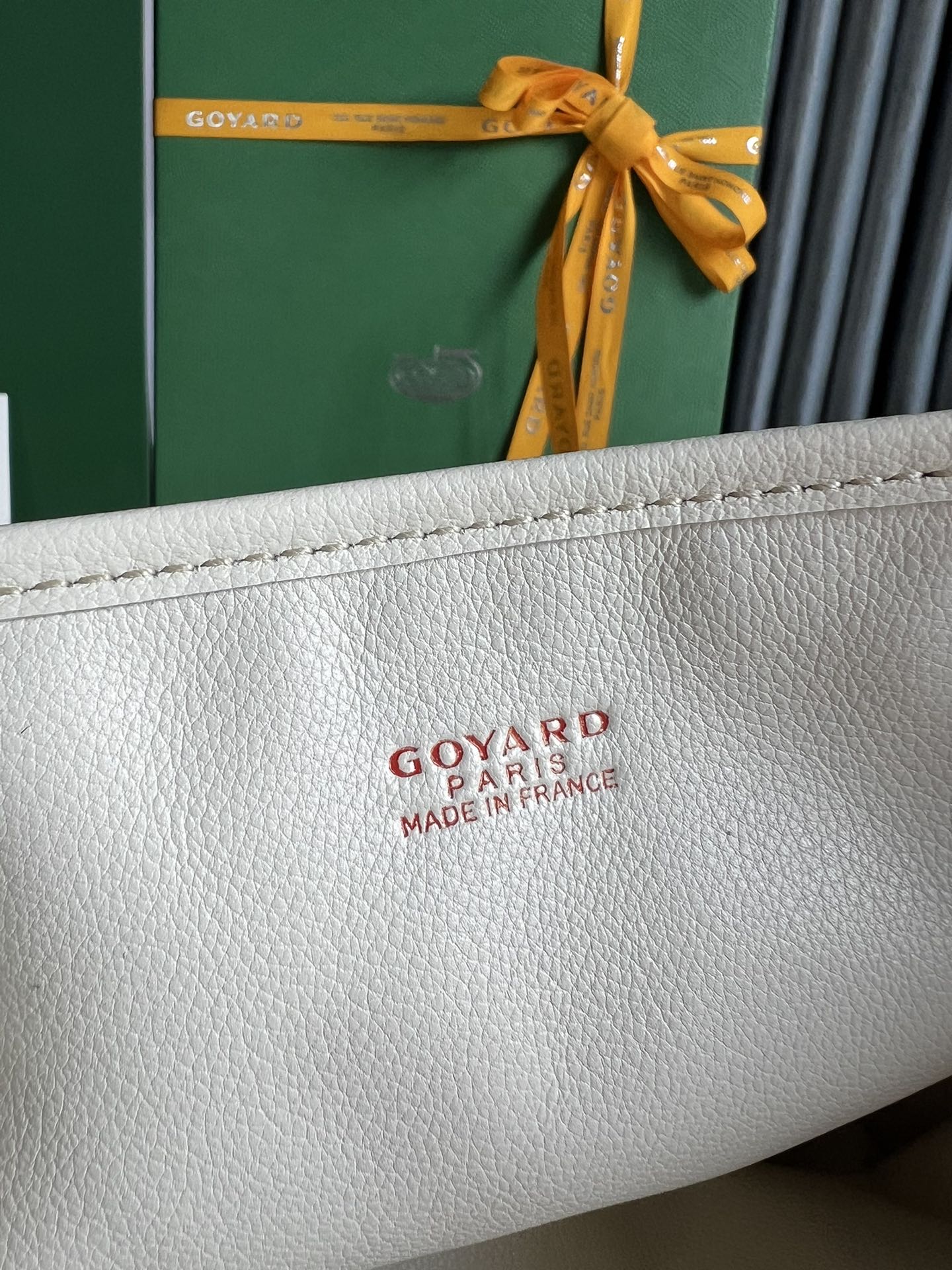 Goyard Mini Anjou Reversible Tote In Goyardine Calfskin with French Bulldog White