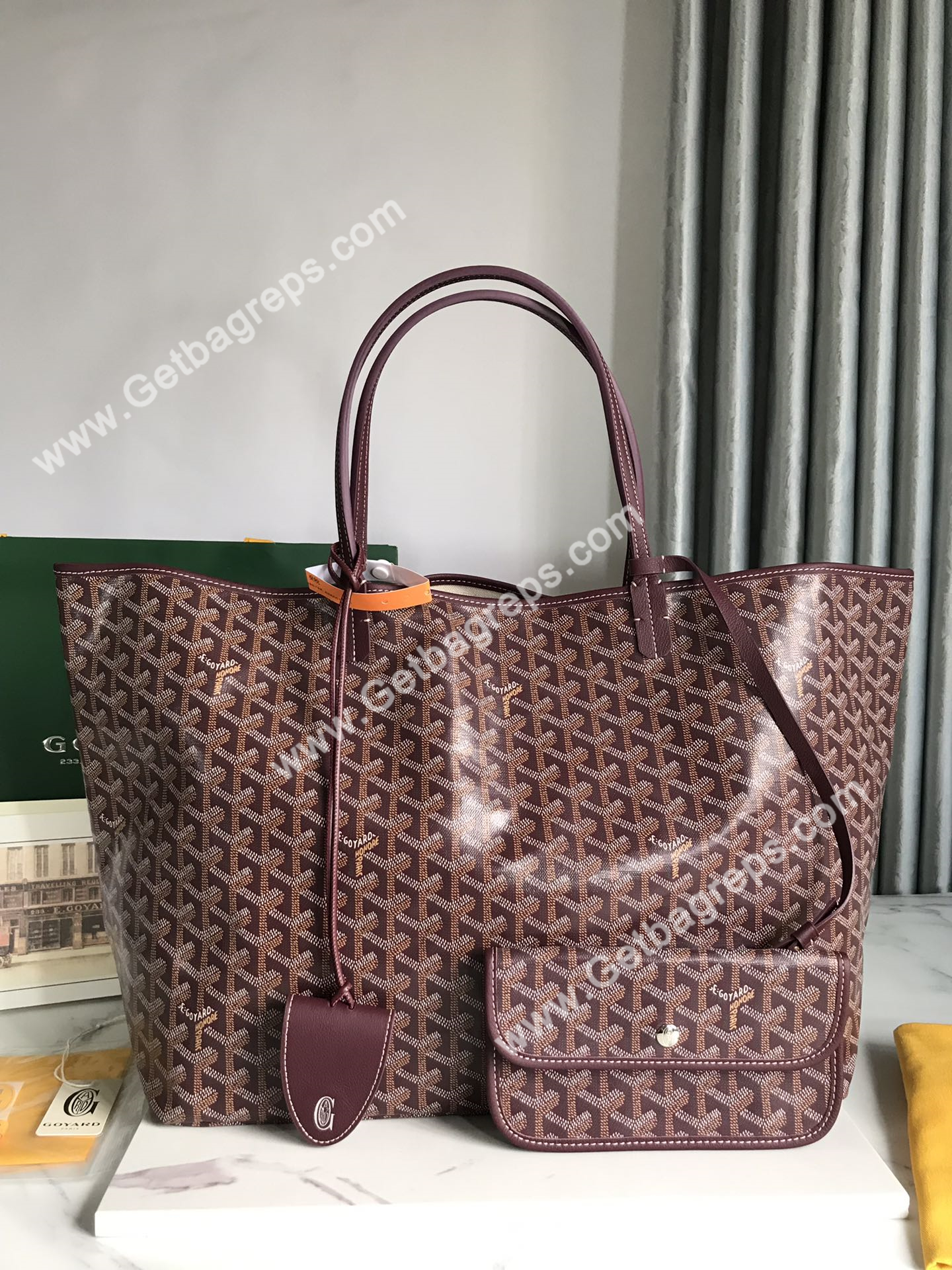 Goyard Saint Louis GM Bag Burgundy