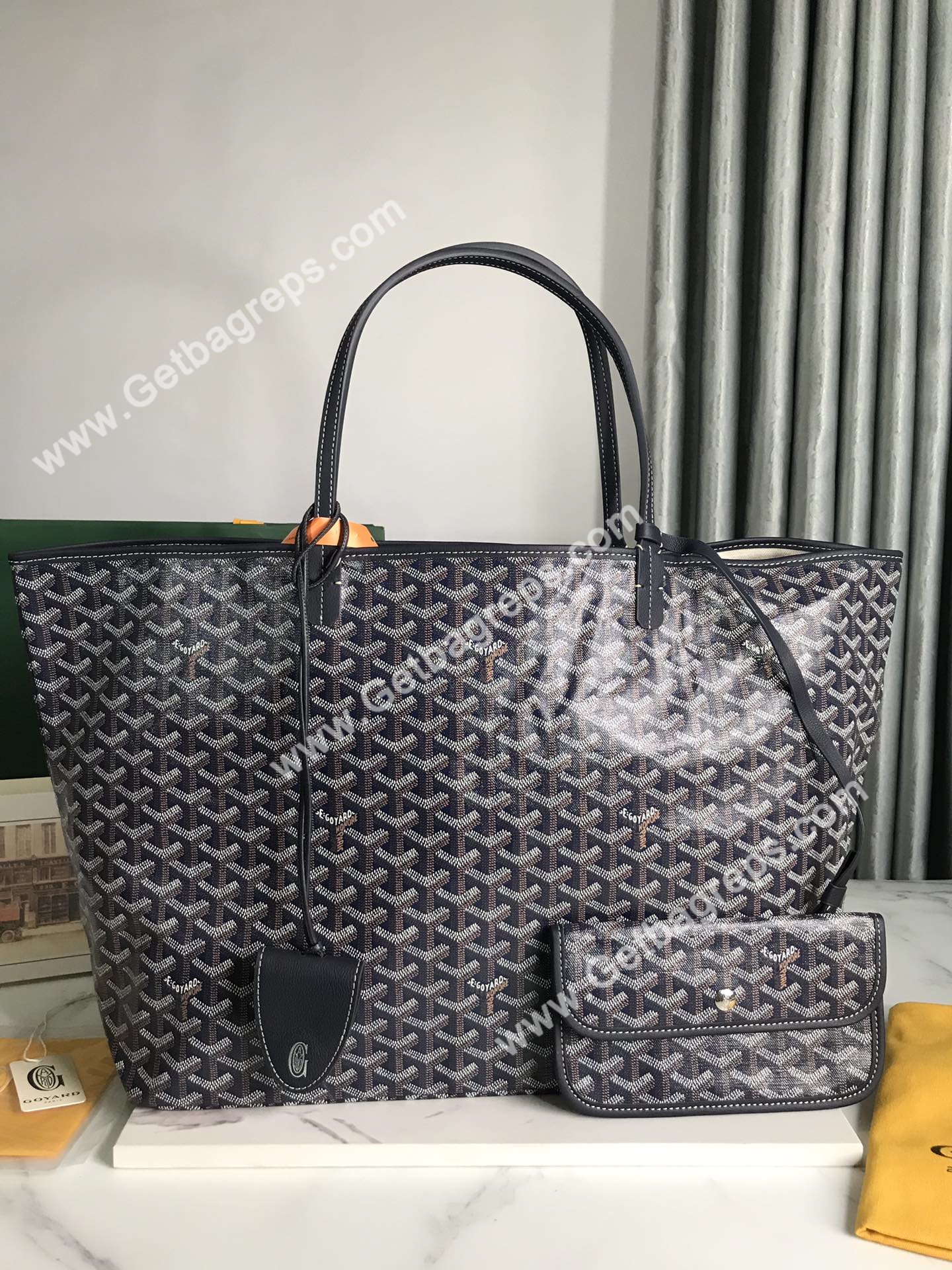 Goyard Saint Louis GM Bag Navy Blue