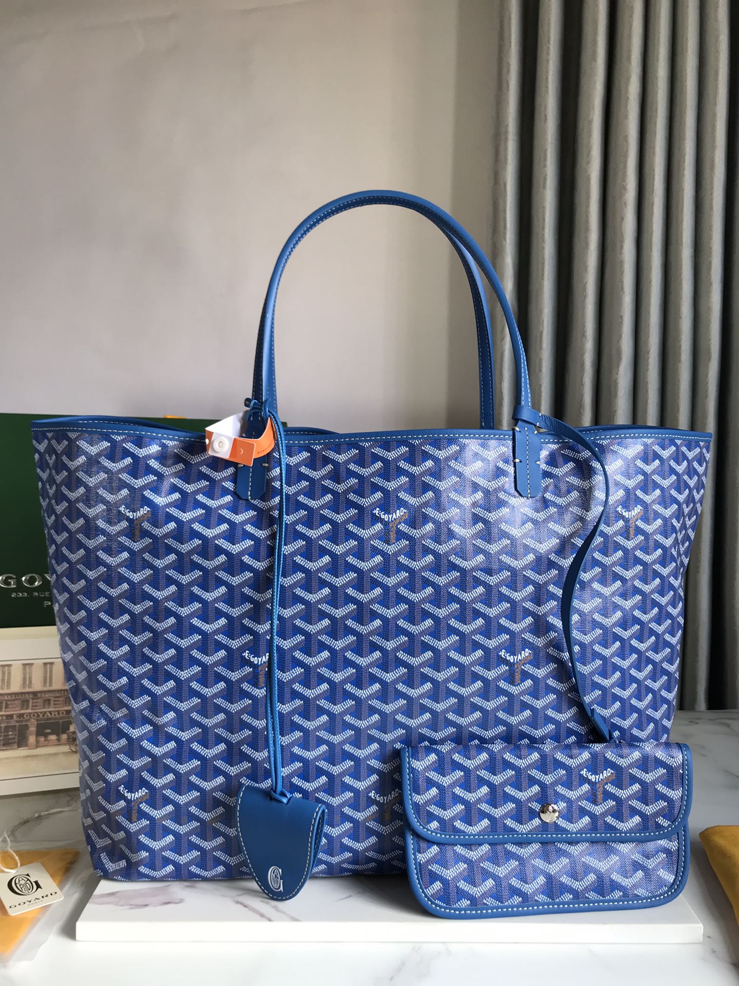 Goyard Saint Louis GM Bag Sky Blue