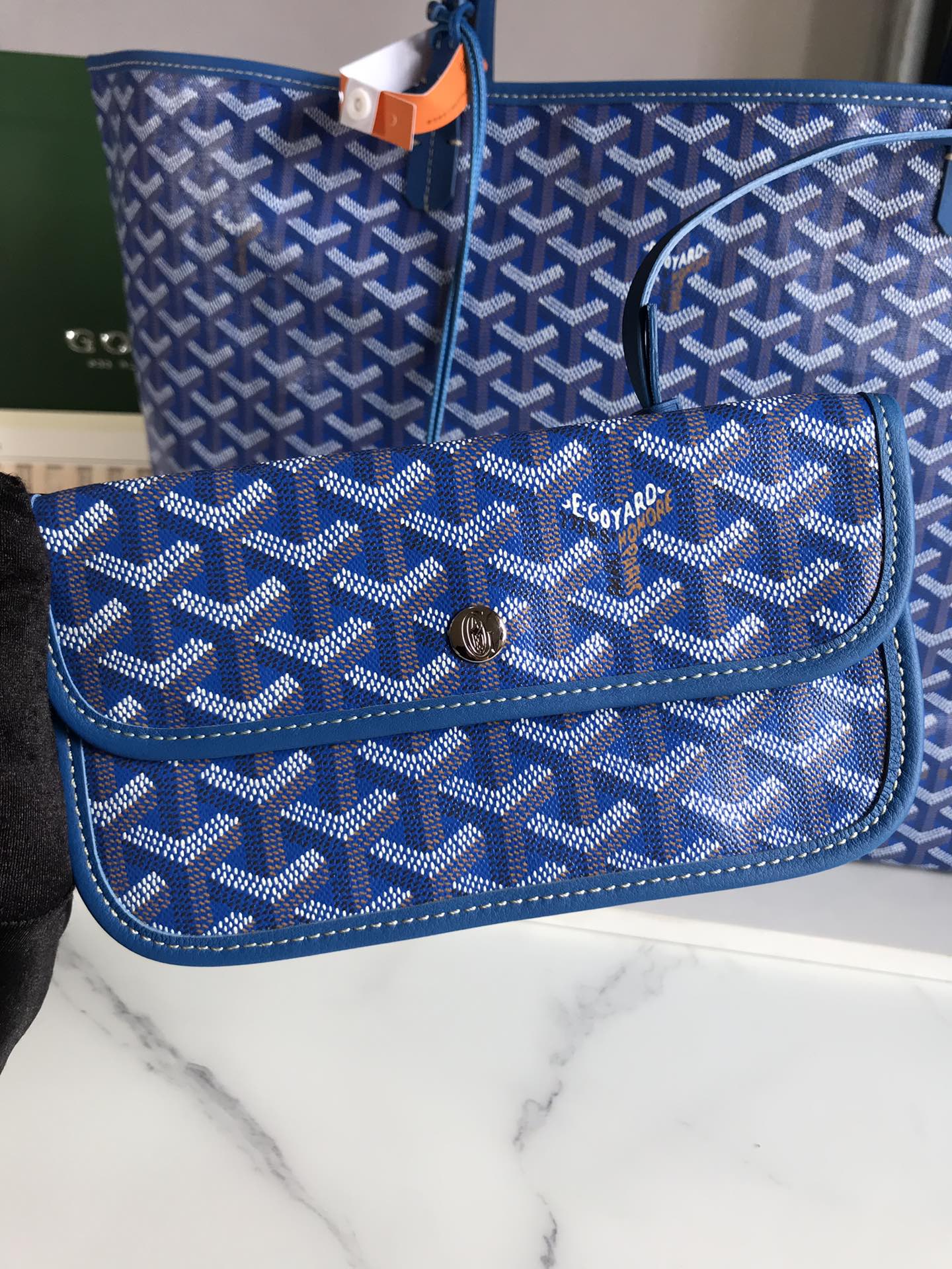 Goyard Saint Louis GM Bag Sky Blue