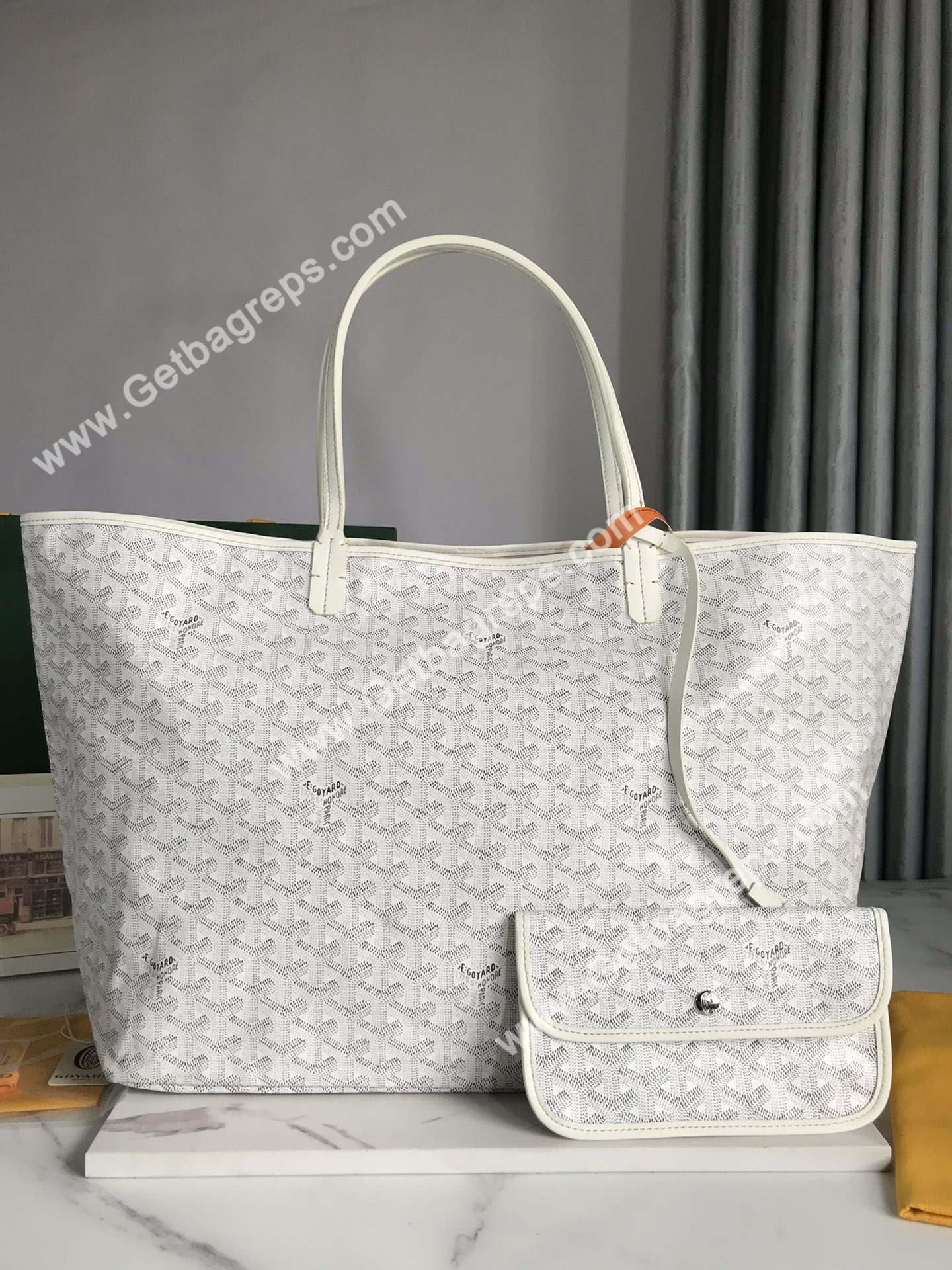 Goyard Saint Louis GM Bag White