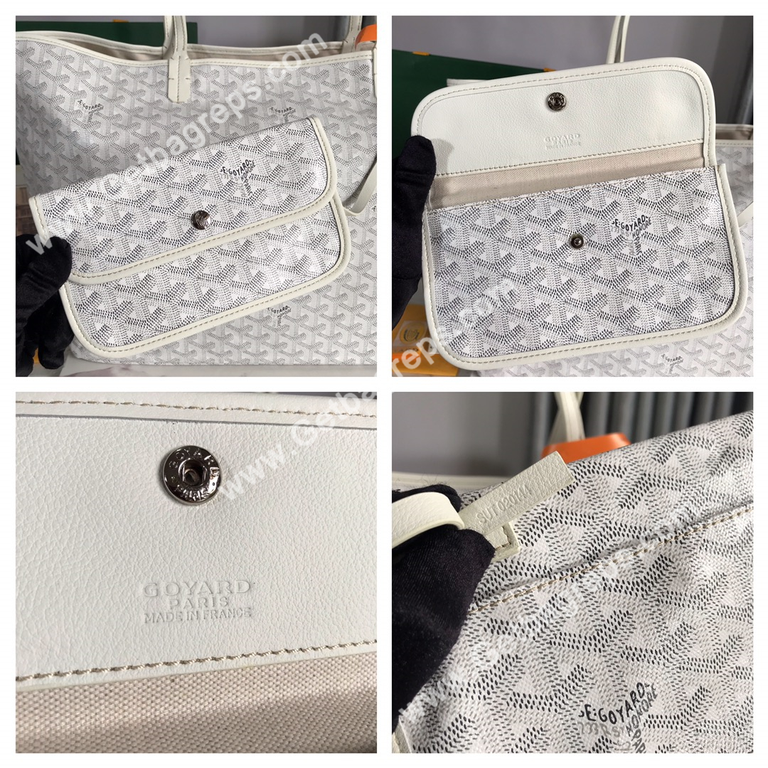 Goyard Saint Louis GM Bag White