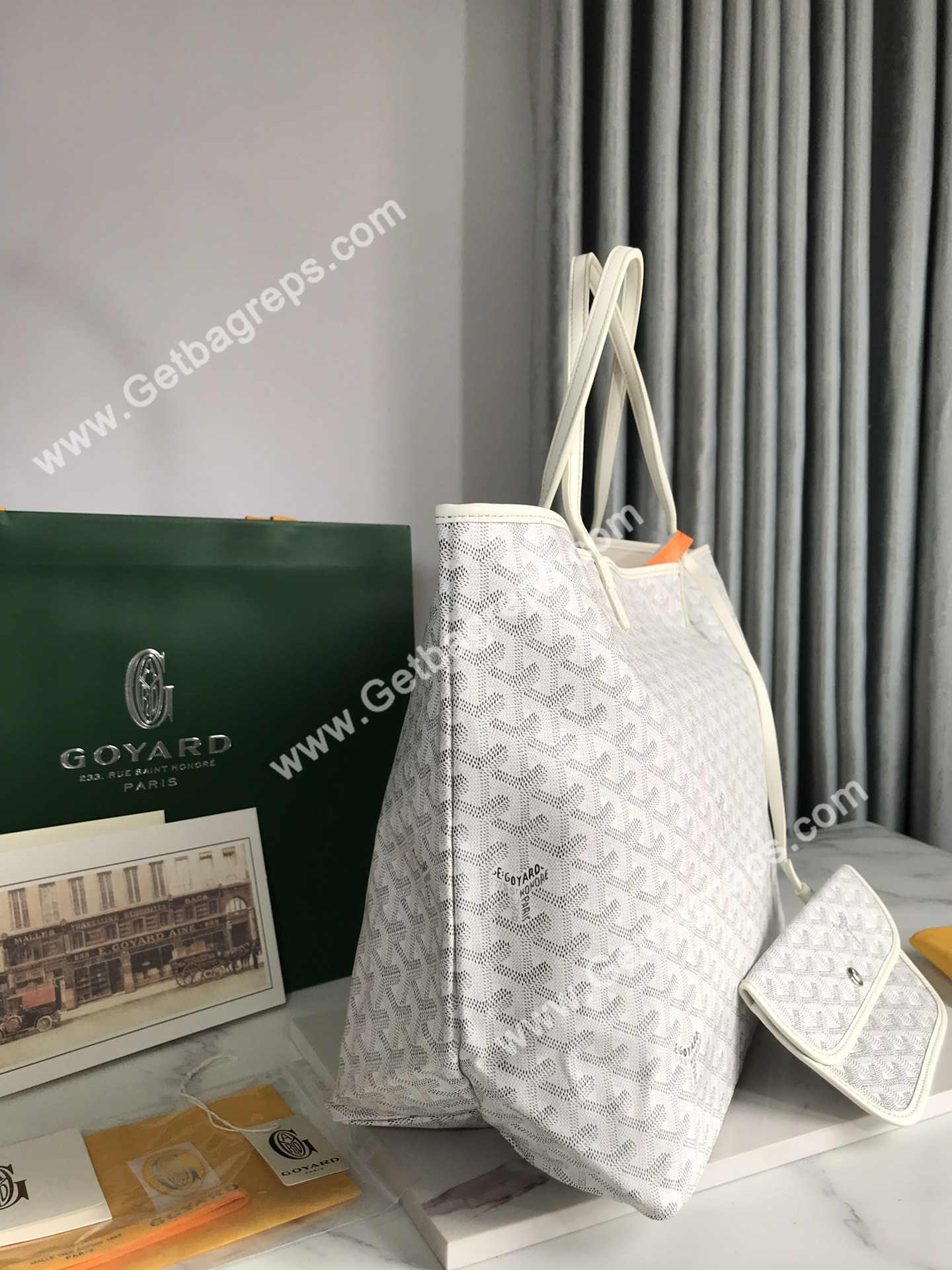 Goyard Saint Louis GM Bag White