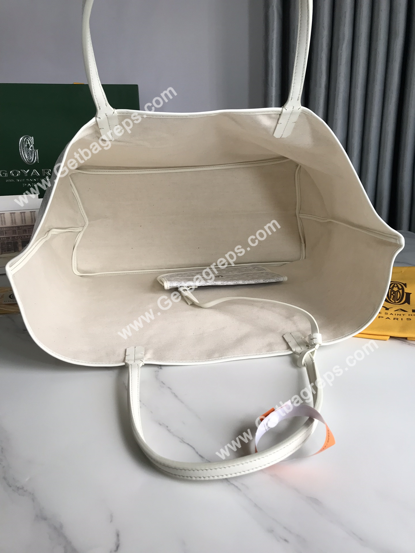 Goyard Saint Louis GM Bag White