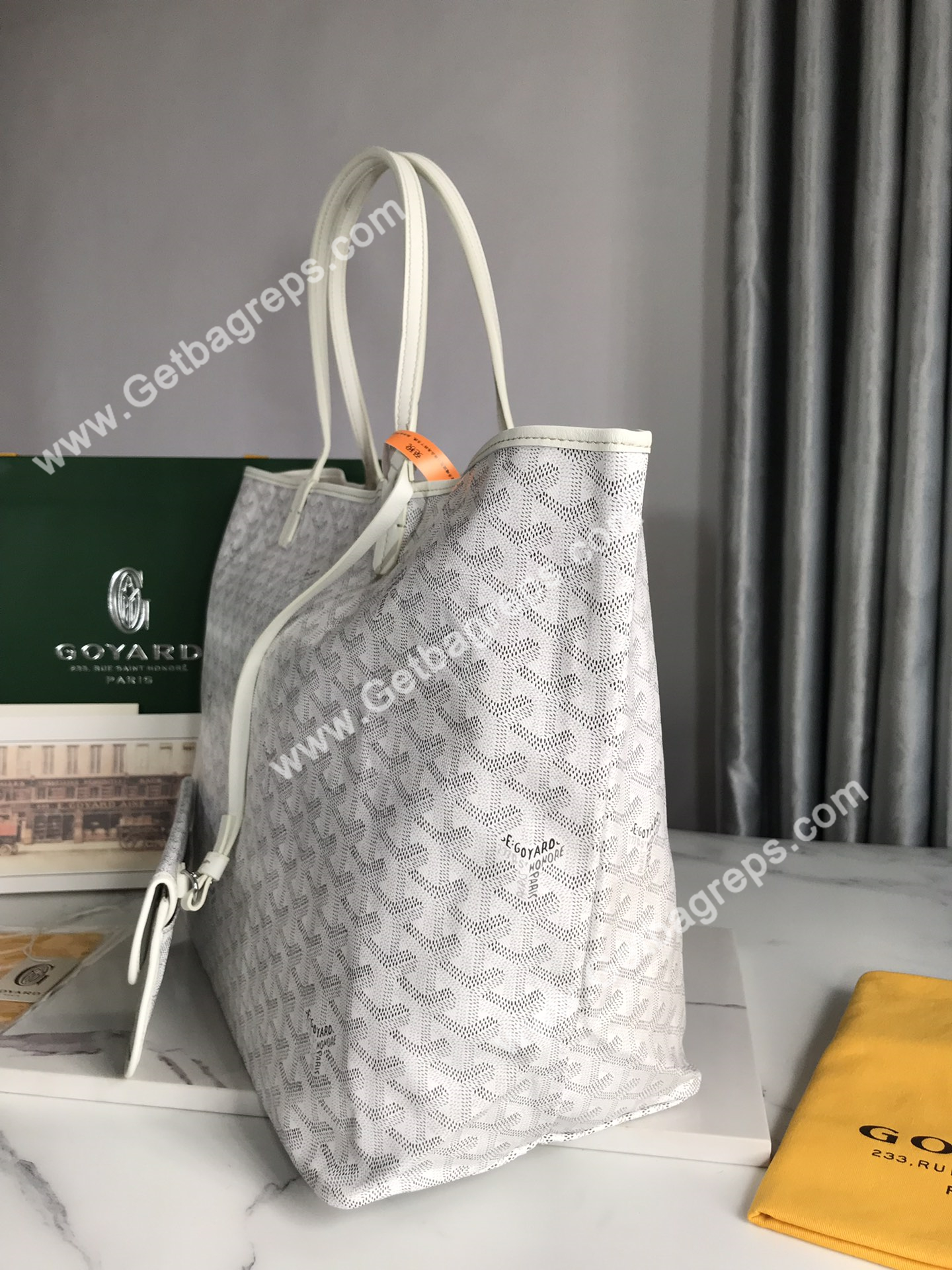 Goyard Saint Louis GM Bag White