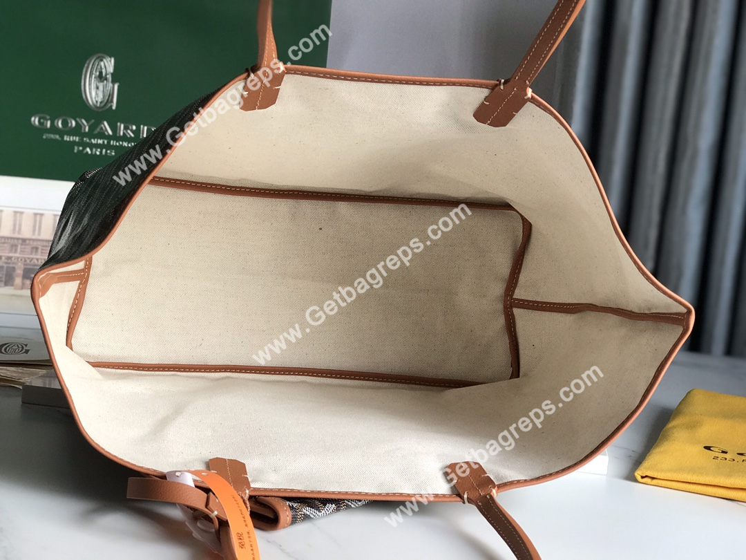 Goyard Saint Louis PM Bag Black and Tan