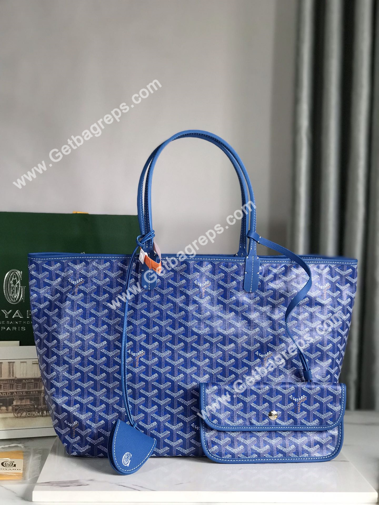 Goyard Saint Louis PM Bag Sky Blue
