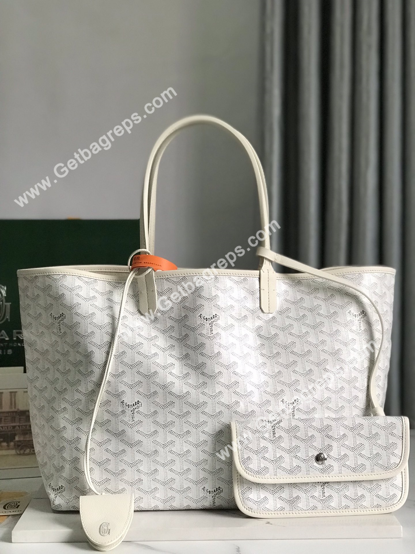 Goyard Saint Louis PM Bag White