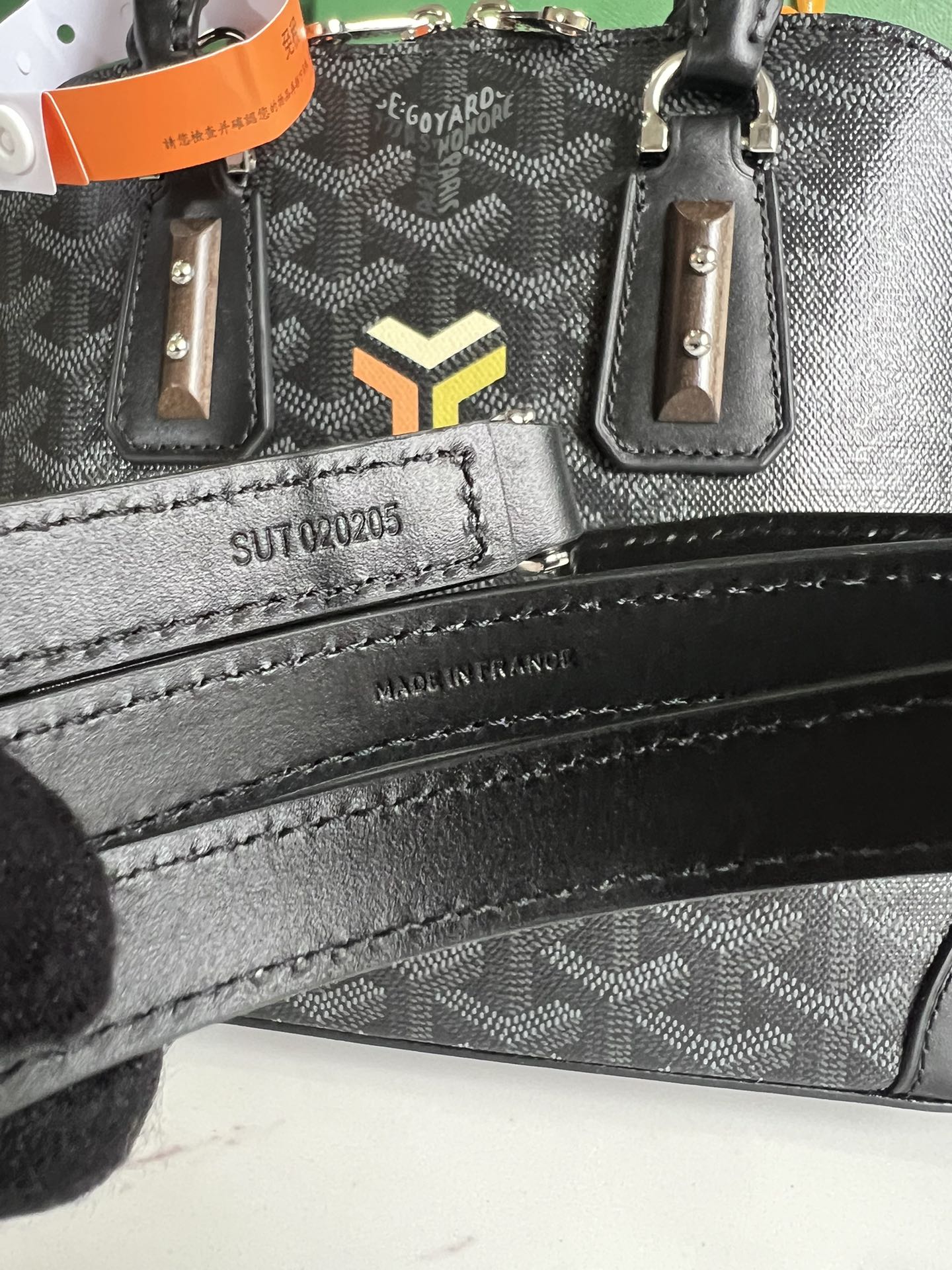 Goyard Vendome PM Bag Goyardine Canvas Chevroches Calfskin Black