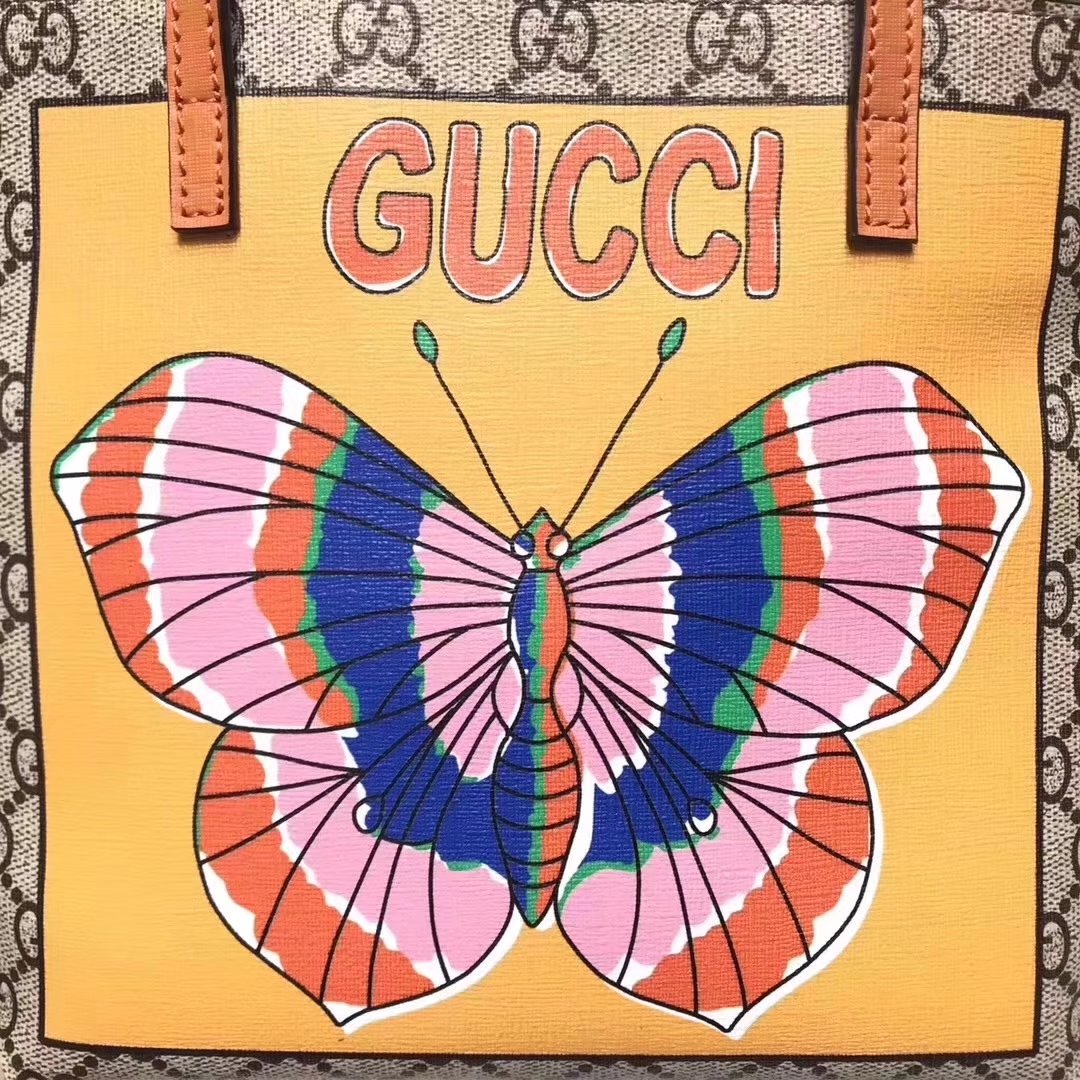 Gucci 410812 Children's GG Supreme Butterfly Tote Bag