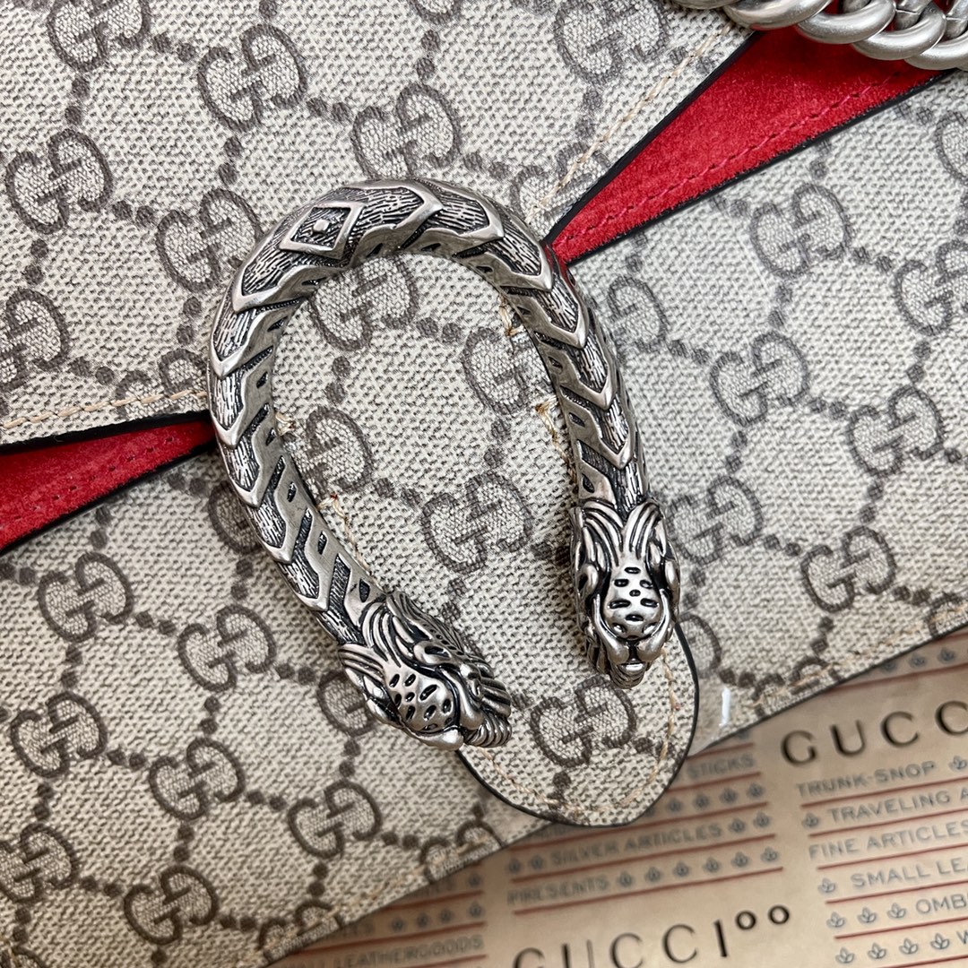 Gucci 421970 Dionysus GG Supreme Mini Bag Red