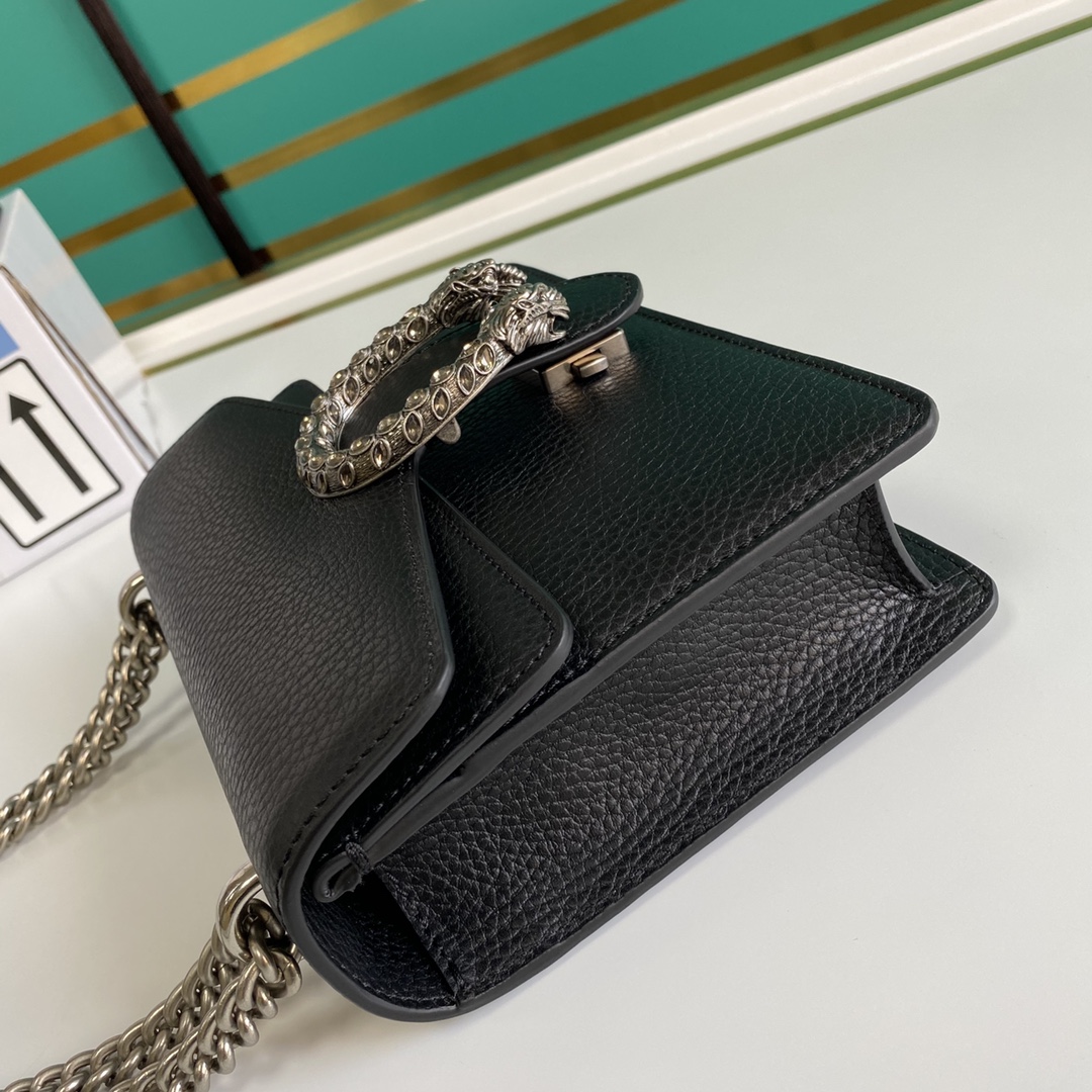 Gucci 421970 Dionysus Leahter Mini Bag Black