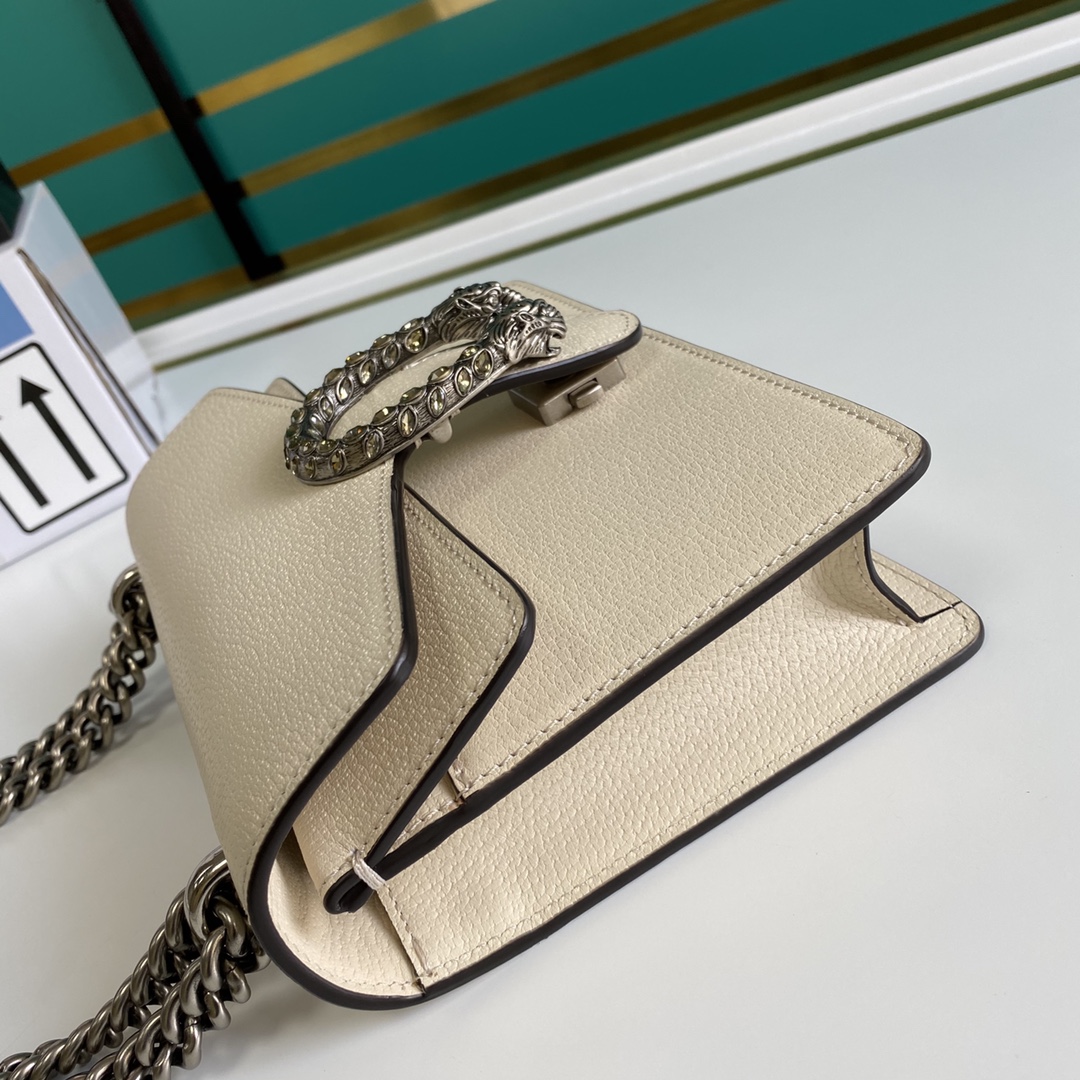 Gucci 421970 Dionysus Leahter Mini Bag White