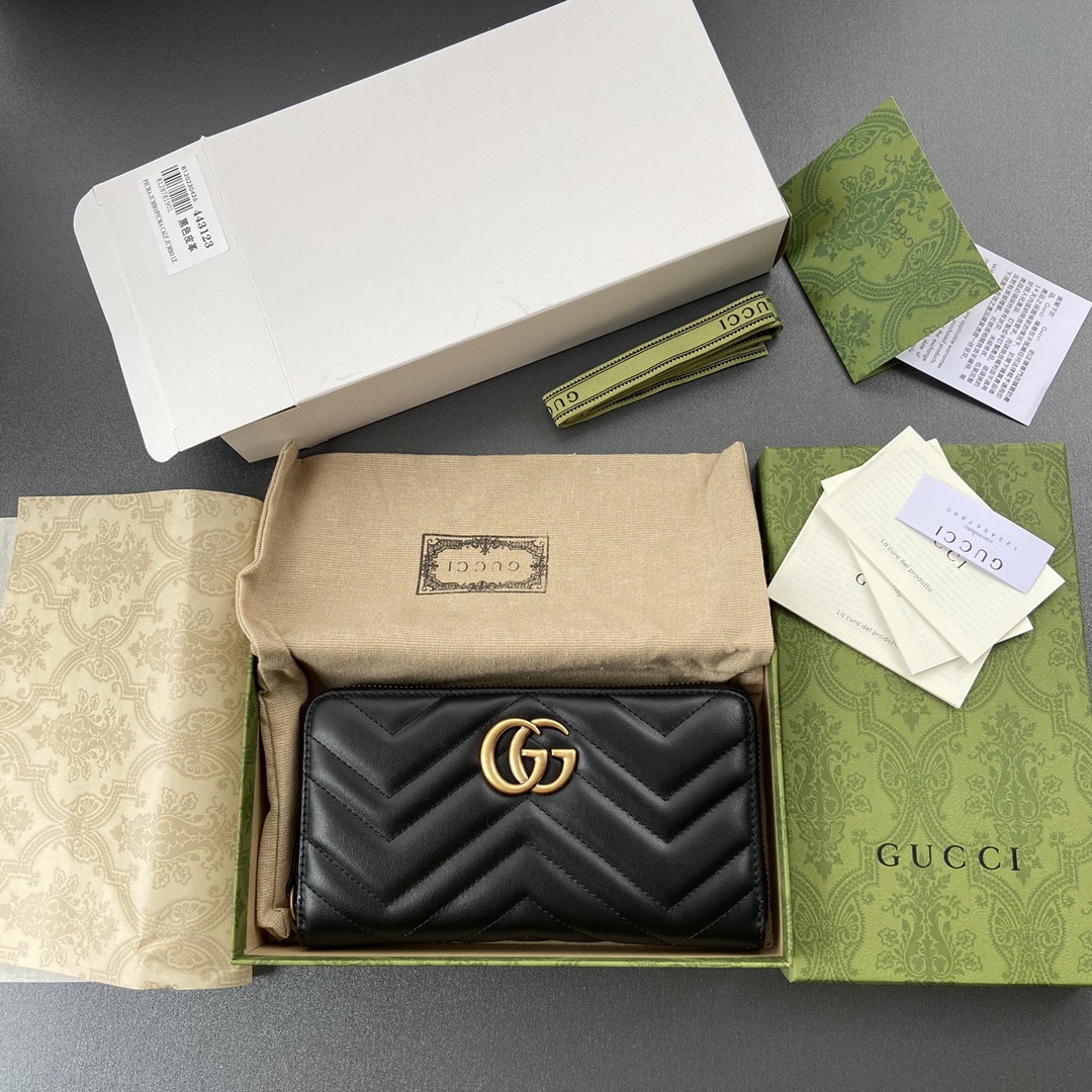 Gucci 443123 GG MARMONT ZIP AROUND Women WALLET