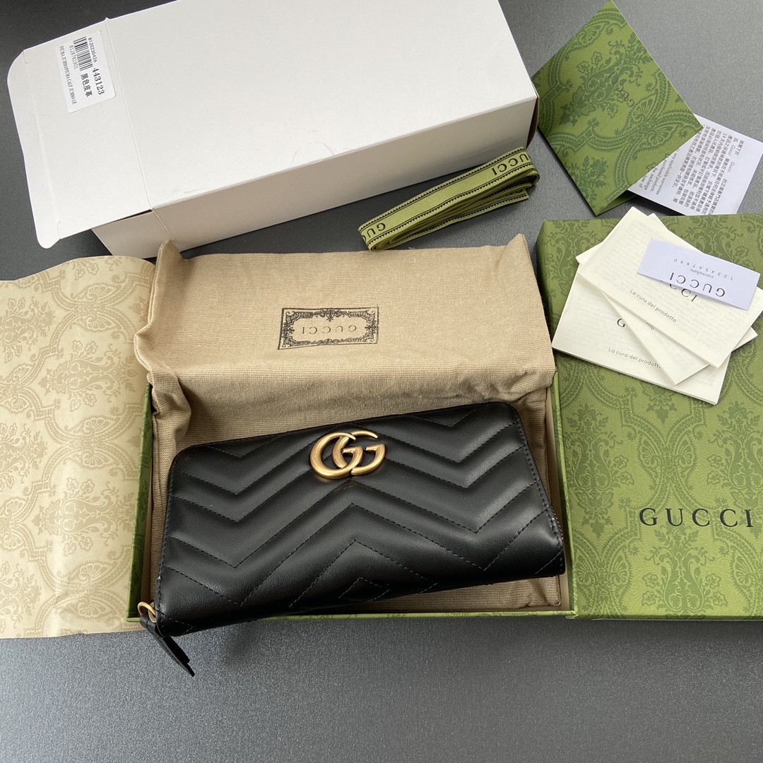 Gucci 443123 GG MARMONT ZIP AROUND Women WALLET