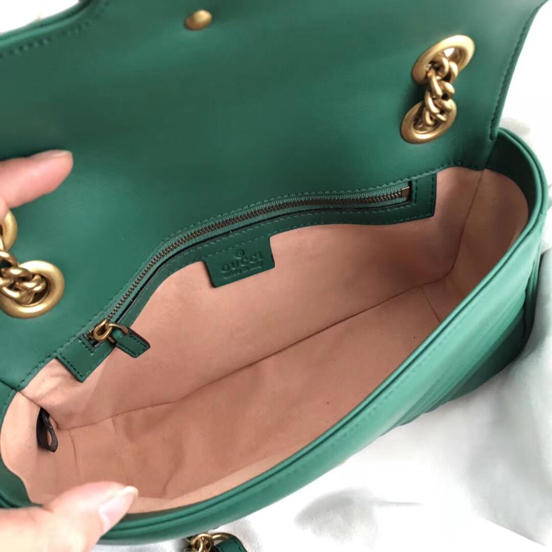 Gucci 446744 GG Marmont Matelasse Mini Bag Green