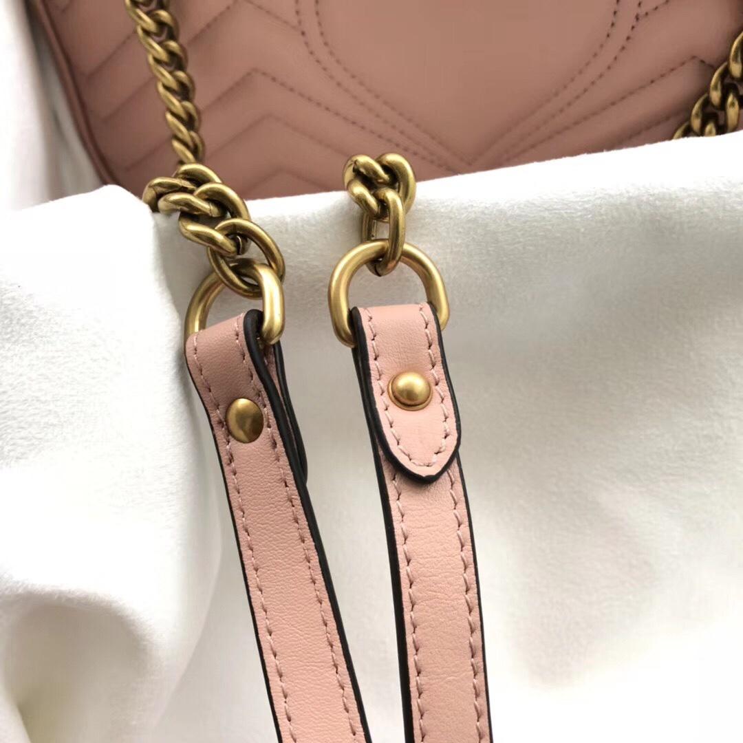 Gucci 446744 GG Marmont Matelasse Mini Bag Pink