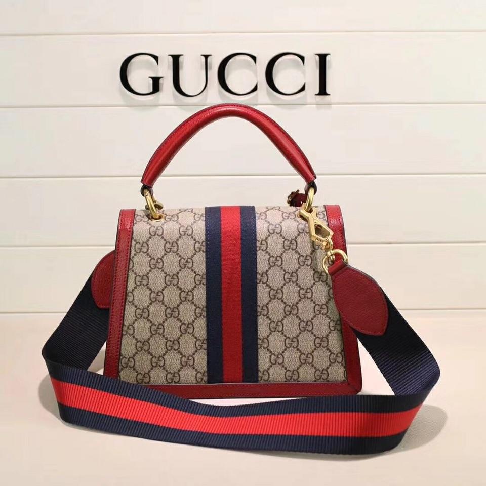 Gucci 476541 Queen Margaret GG Small Top Handle Bag Red