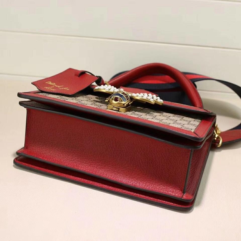 Gucci 476541 Queen Margaret GG Small Top Handle Bag Red