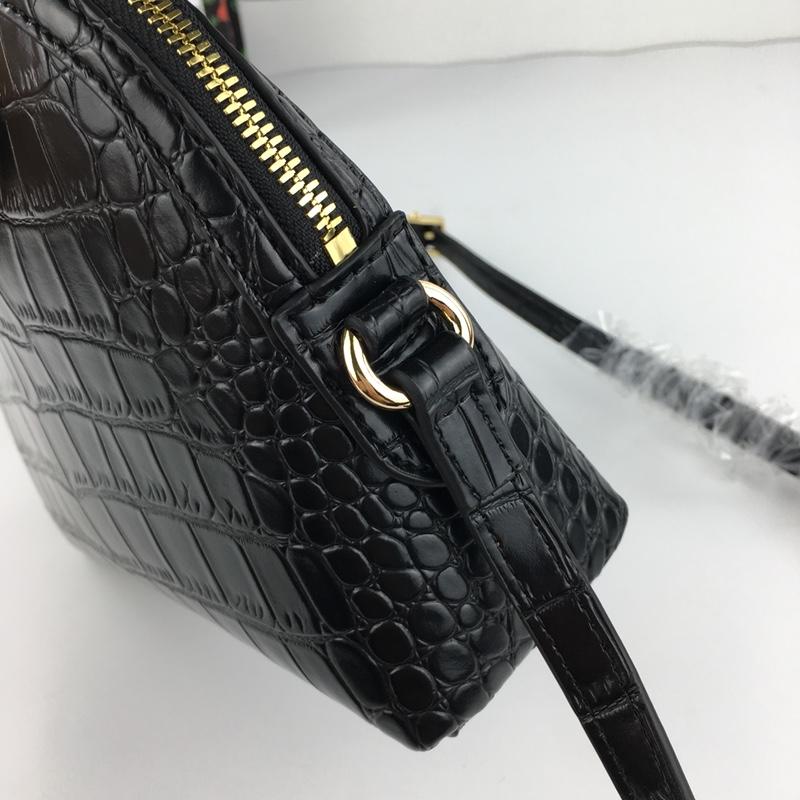 Gucci 499621 Crocodile Small Shoulder Bag Black