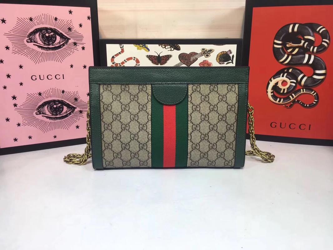 Gucci 503877 Ophidia GG Small Shoulder Bag Green